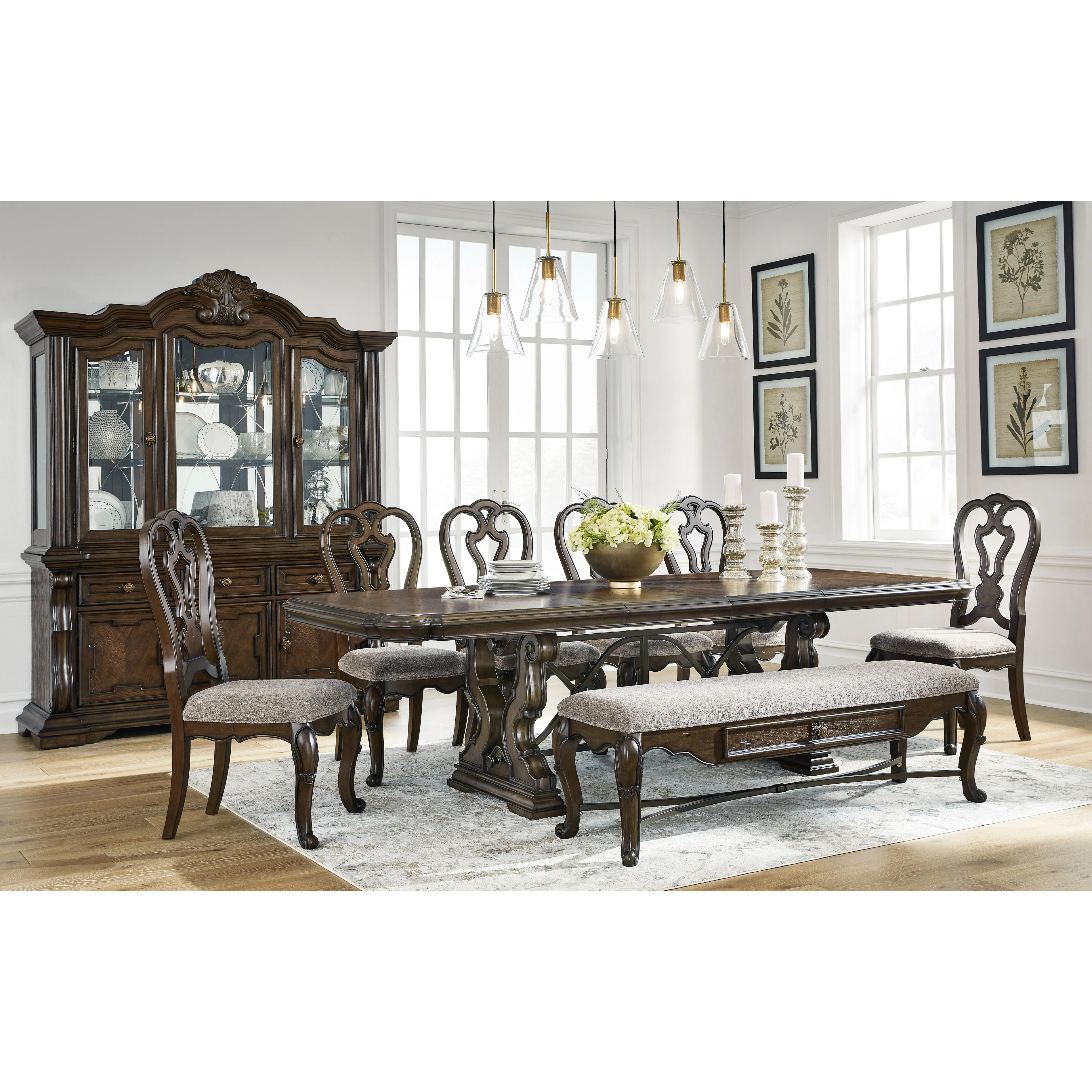 Signature Design by Ashley Maylee D947D15 8 pc Dining Set - Image 2