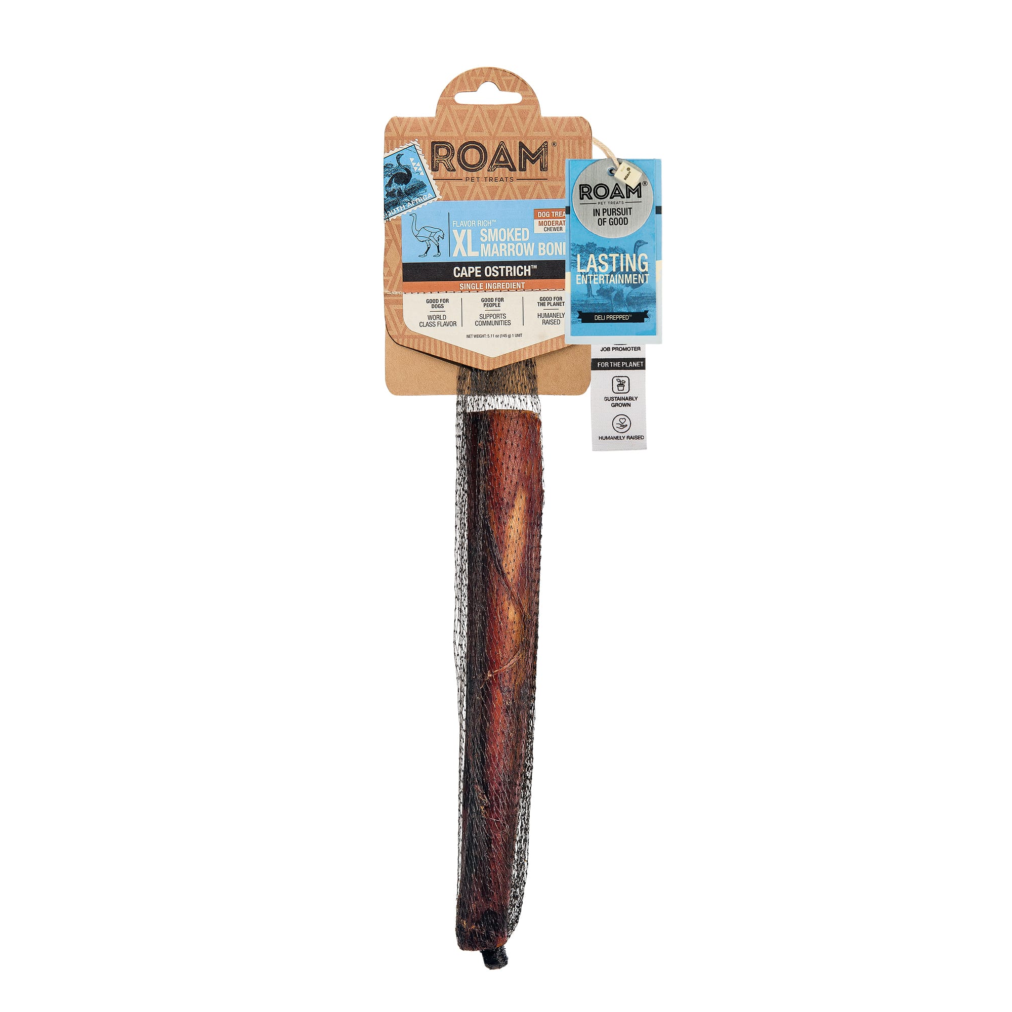 Rosm Ostrich Smoked Marrow eXtra Large Bone Dog Treat - Image 1