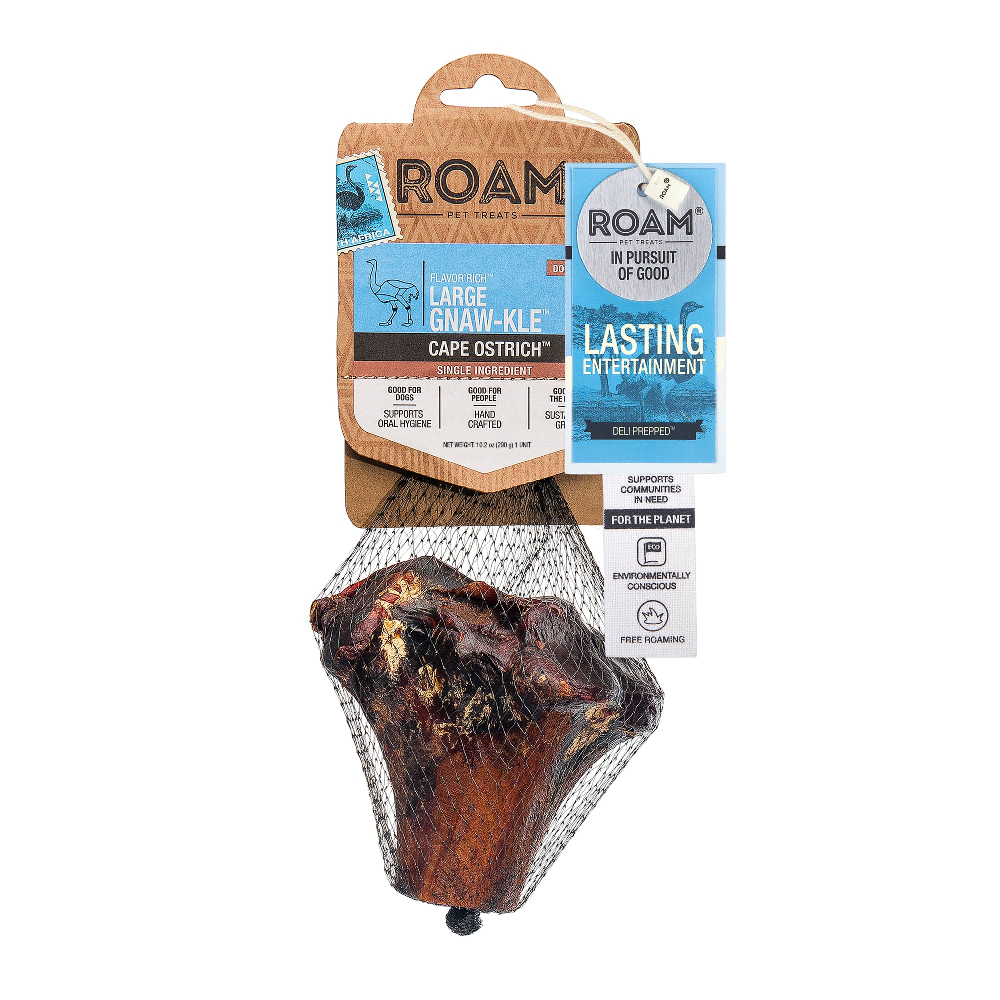 Roam Ostrich Large Gnawkle Bone Dog Treat - Image 1