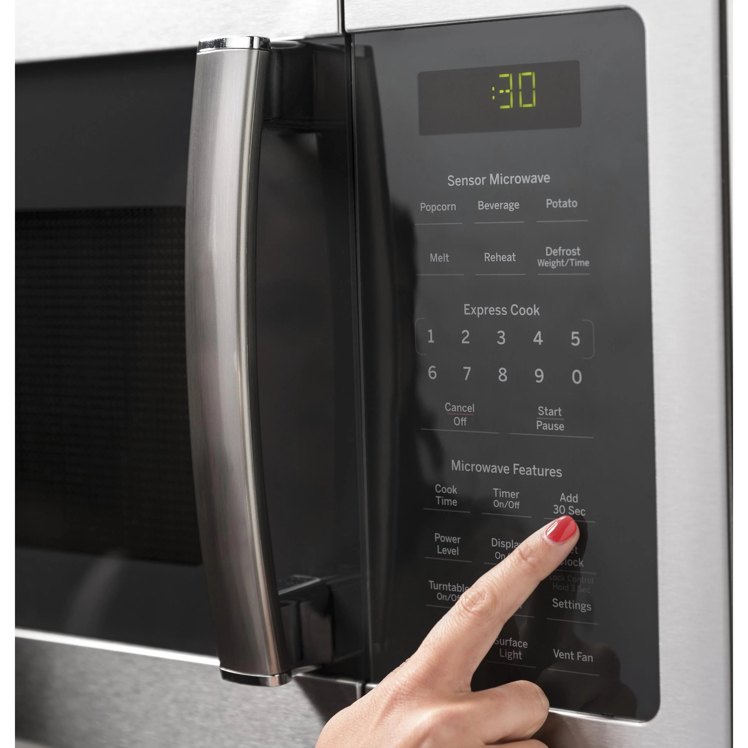 GE 30-inch, 1.7 cu. ft. Over-the-Range Microwave Oven JVM6175SKSS - Image 3
