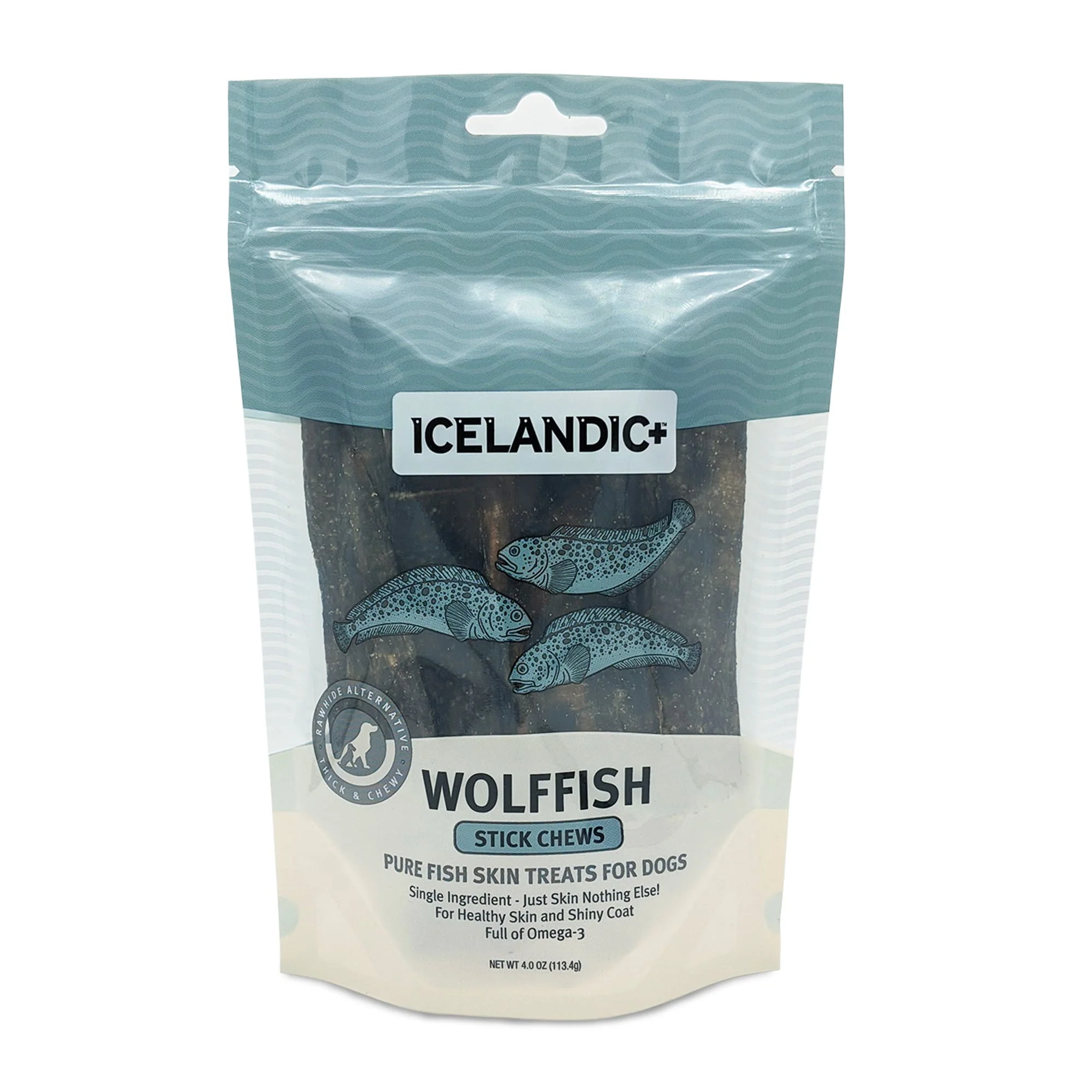 Icelandic+ Wolffish Stick Chews for Dogs, 4 oz. - Image 1