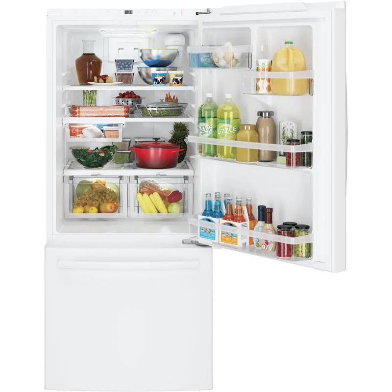 GE 30-inch, 20.9 cu. ft. Bottom Freezer Refrigerator GDE21EGKWW - Image 2