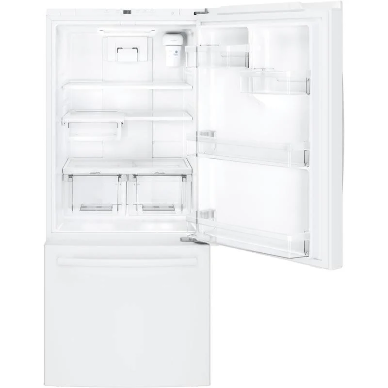 GE 30-inch, 20.9 cu. ft. Bottom Freezer Refrigerator GDE21EGKWW - Image 3
