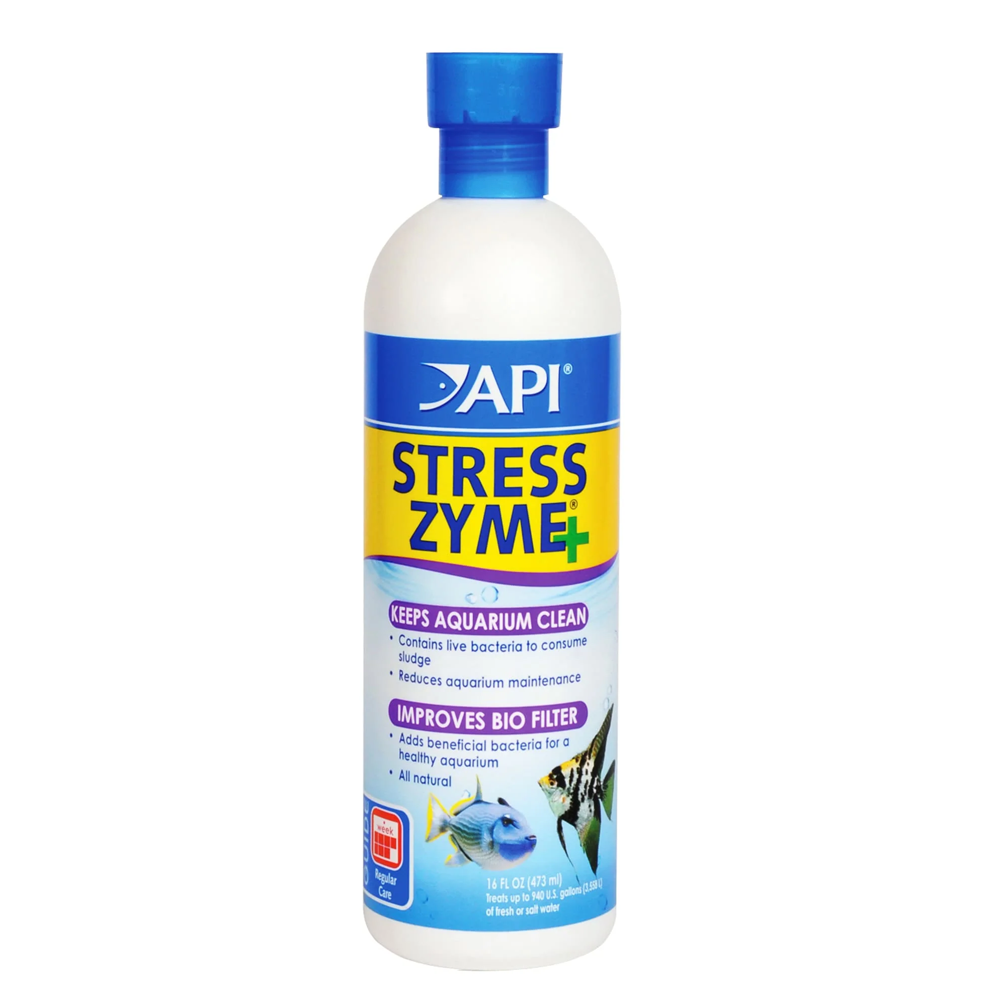 API Stress Zyme  Freshwater And Saltwater Aquarium Cleaning Solution  16 oz - Image 1