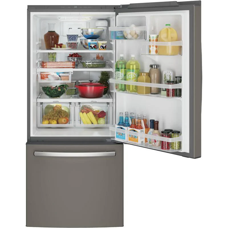 GE 30-inch, 20.9 cu. ft. Bottom Freezer Refrigerator GDE21EMKES - Image 2