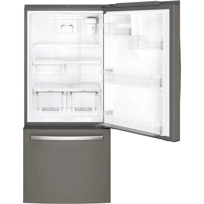 GE 30-inch, 20.9 cu. ft. Bottom Freezer Refrigerator GDE21EMKES - Image 3
