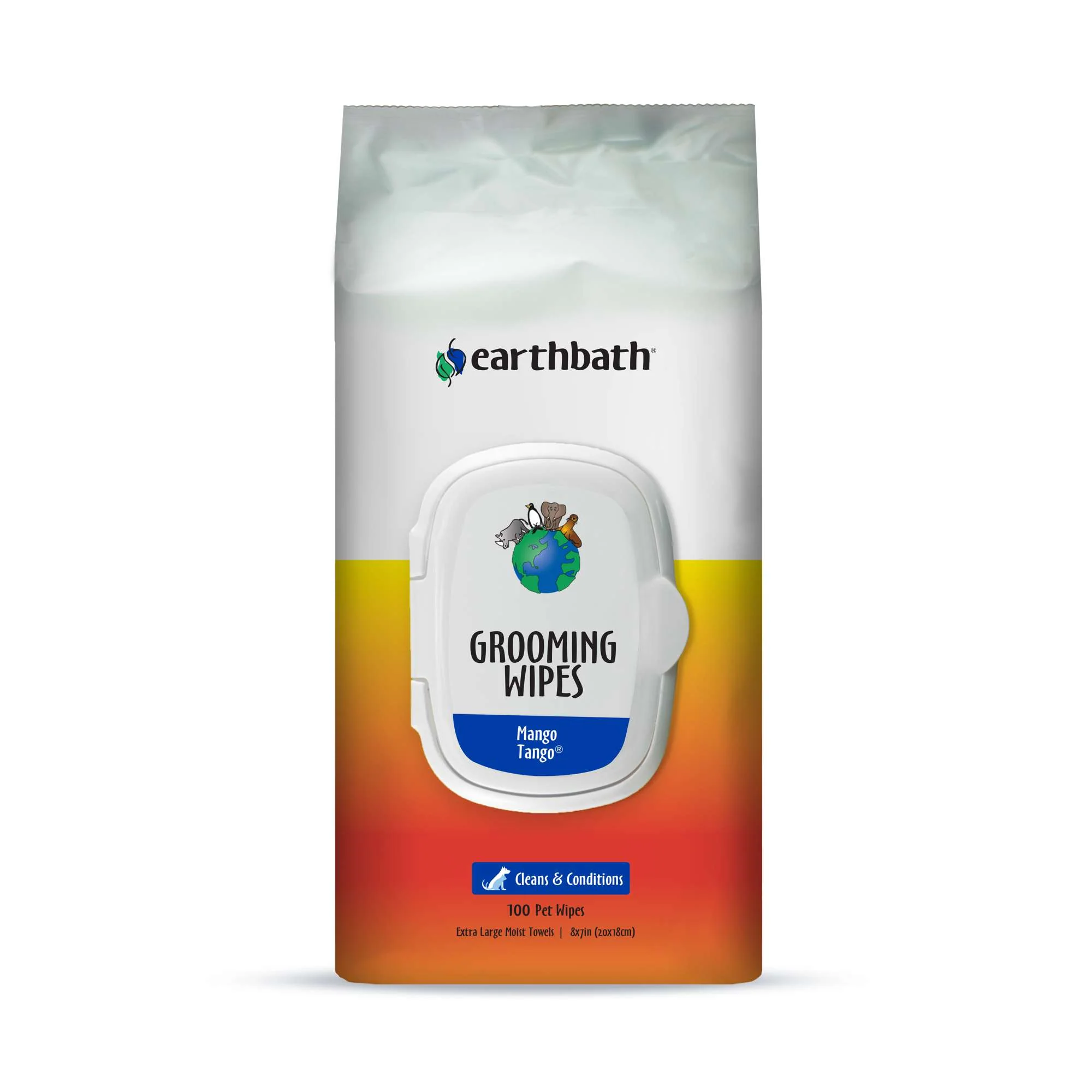 Earthbath Grooming Wipes Mango Tango 100ct - Image 1