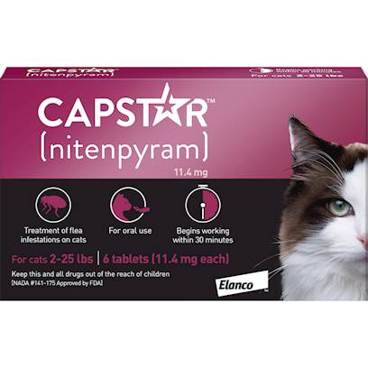 Capstar (nitenpyram) Oral Flea Treatment for Cats6ct Tablets - Image 1