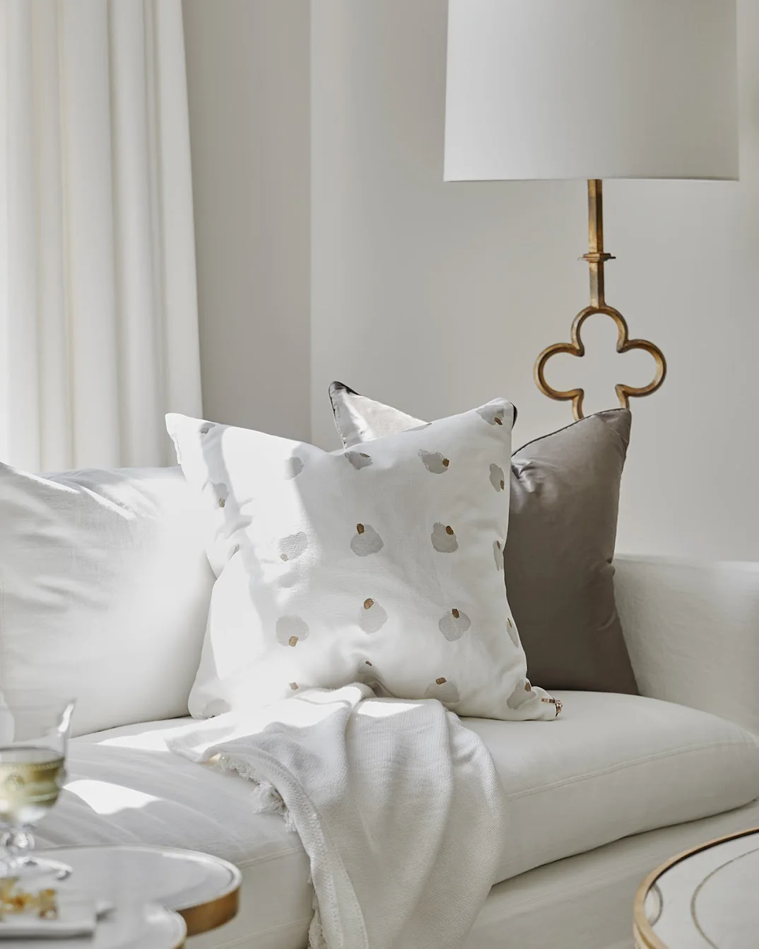 Hand Painted Polka Dot Pillows - Image 2
