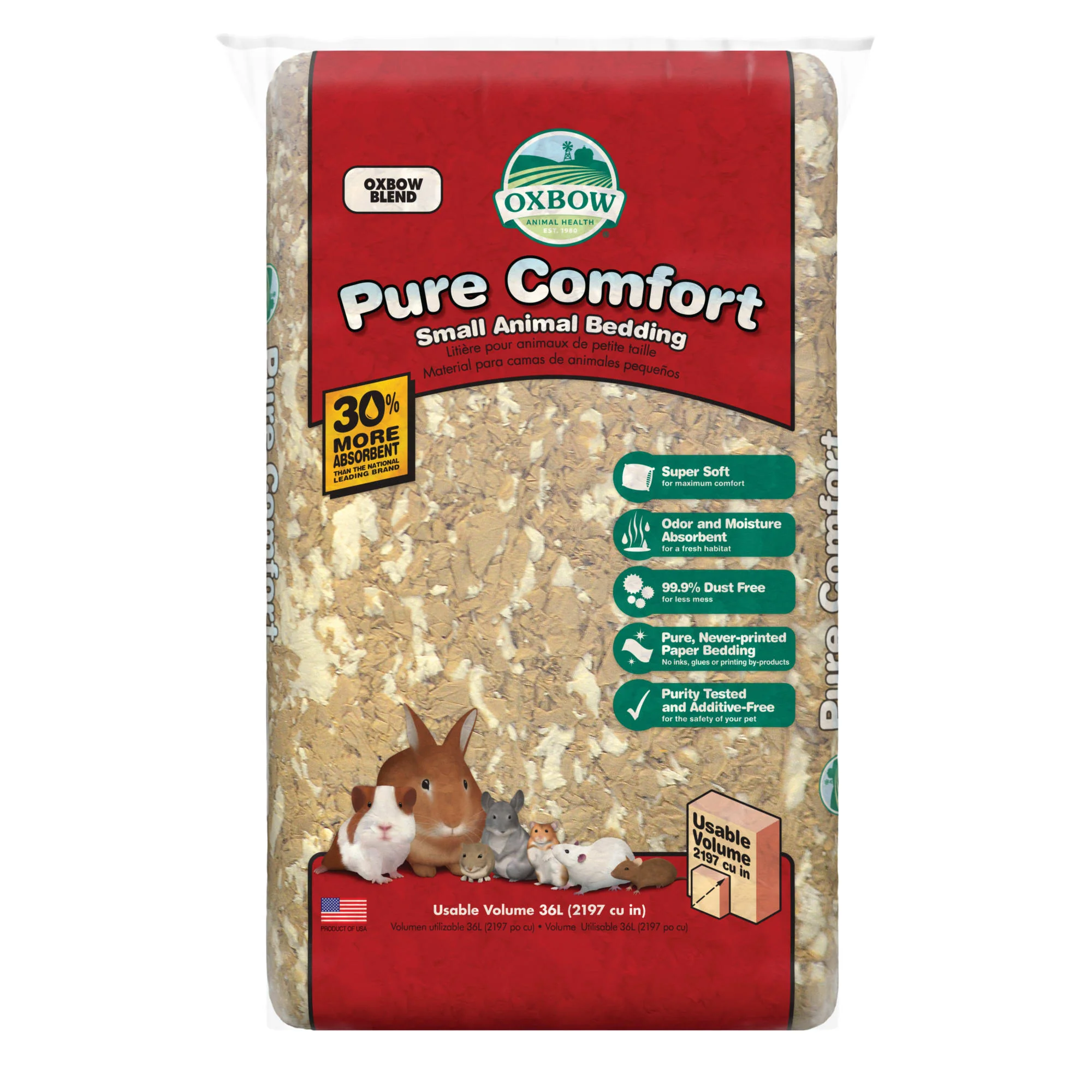 Oxbow Pure Comfort Small Animal Bedding, Oxbow Blend, 21-L - Image 1