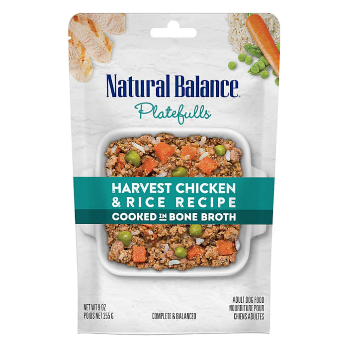 Natural Balance Platefulls Harvest Chicken & Rice Recipe Wet Dog Food, 9 oz. - Image 1