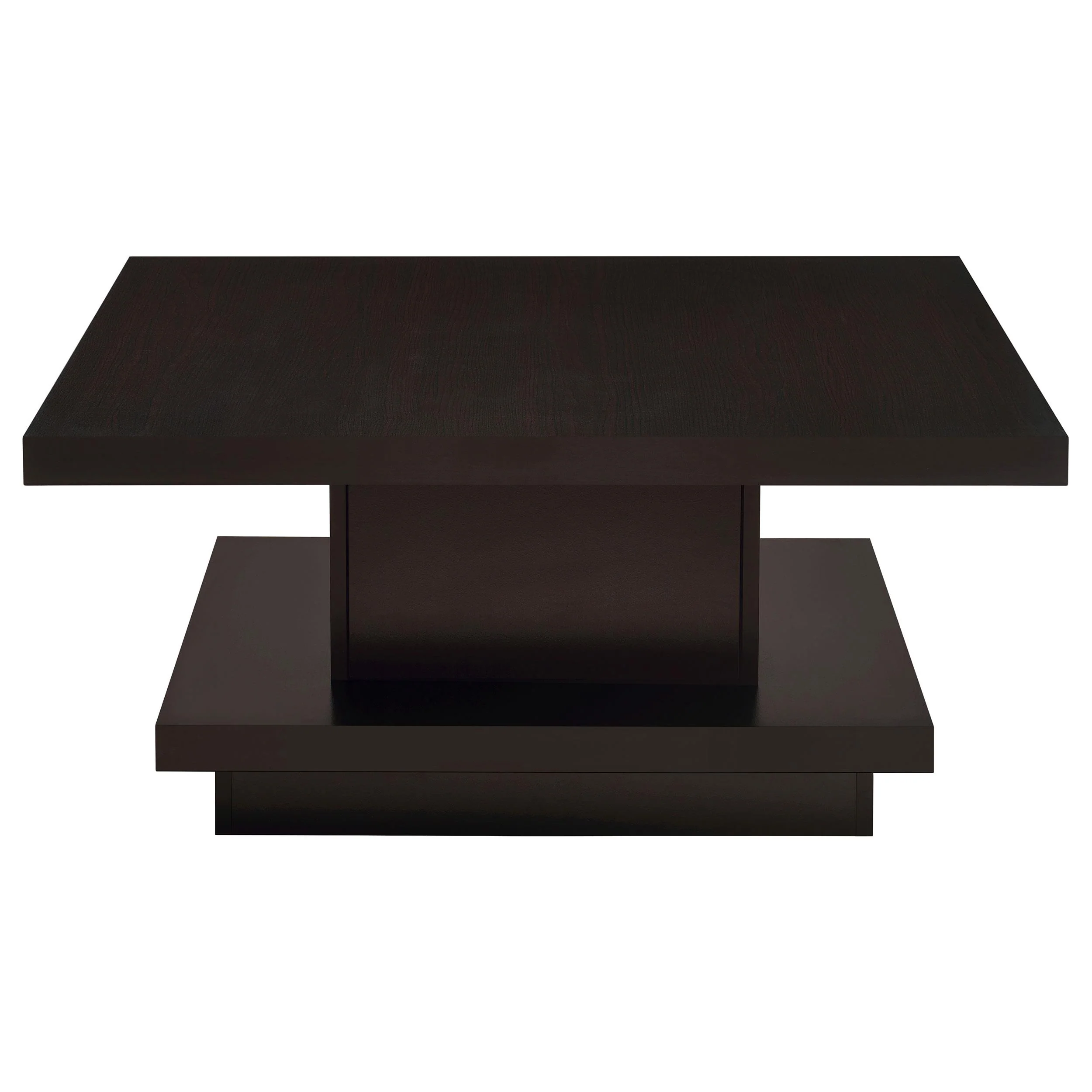 Coaster Furniture Reston 705168 Square Engineered Wood Coffee Table - Cappuccino - Image 3