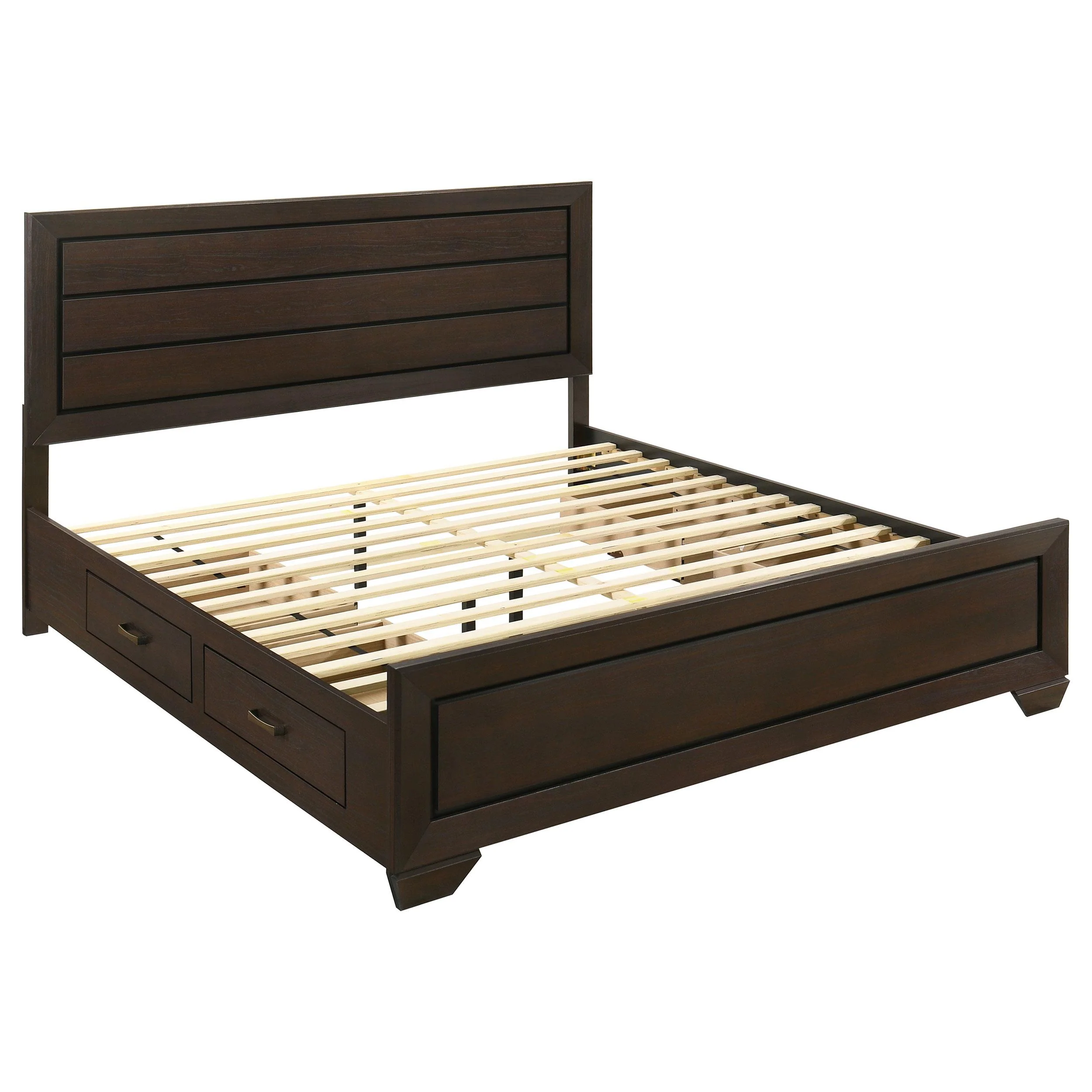 Coaster Furniture Kauffman 204390KE Wood Eastern King Storage Panel Bed - Dark Cocoa - Image 1
