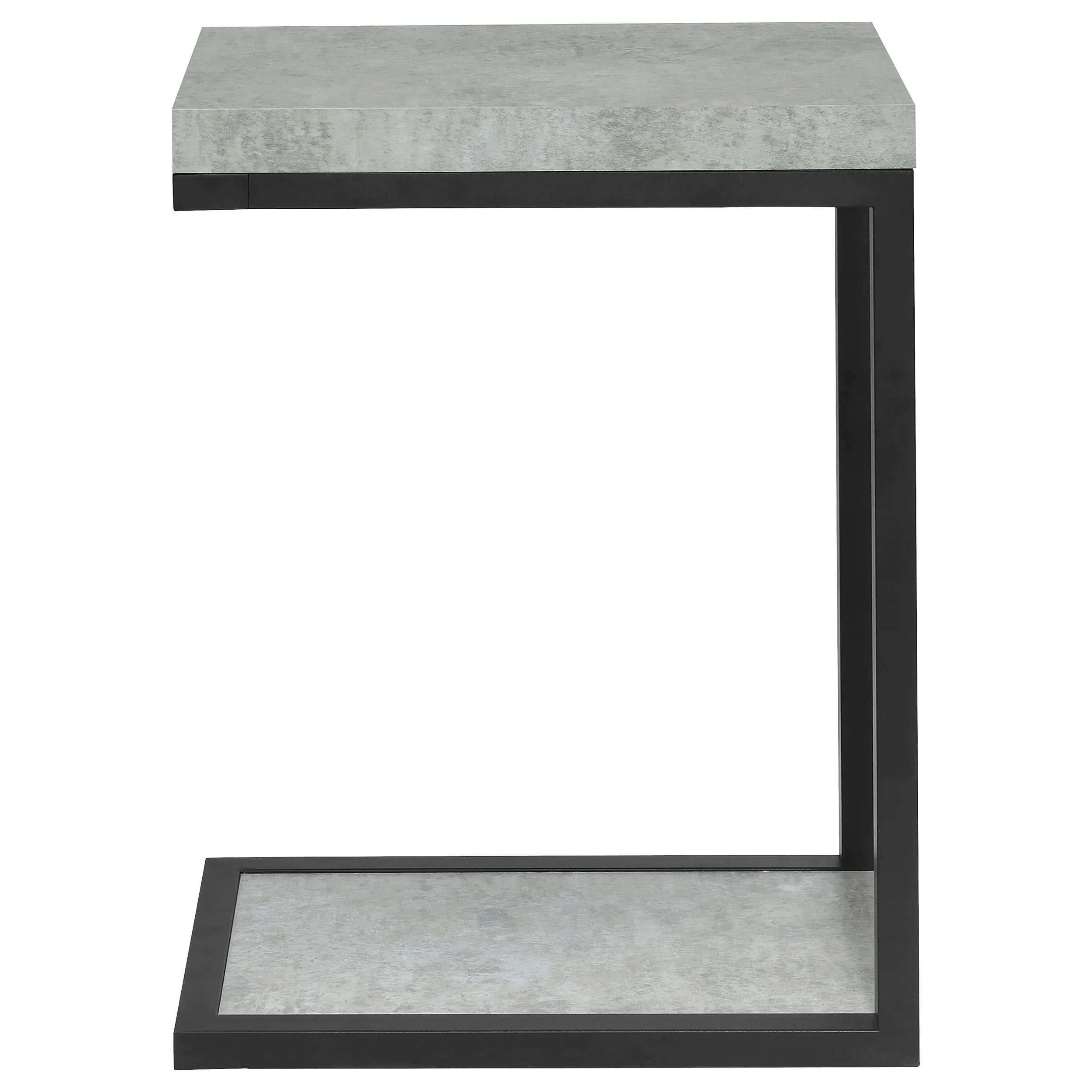 Coaster Furniture Beck 902933 Engineered Wood C-Shape Sofa Side Table - Cement - Image 3