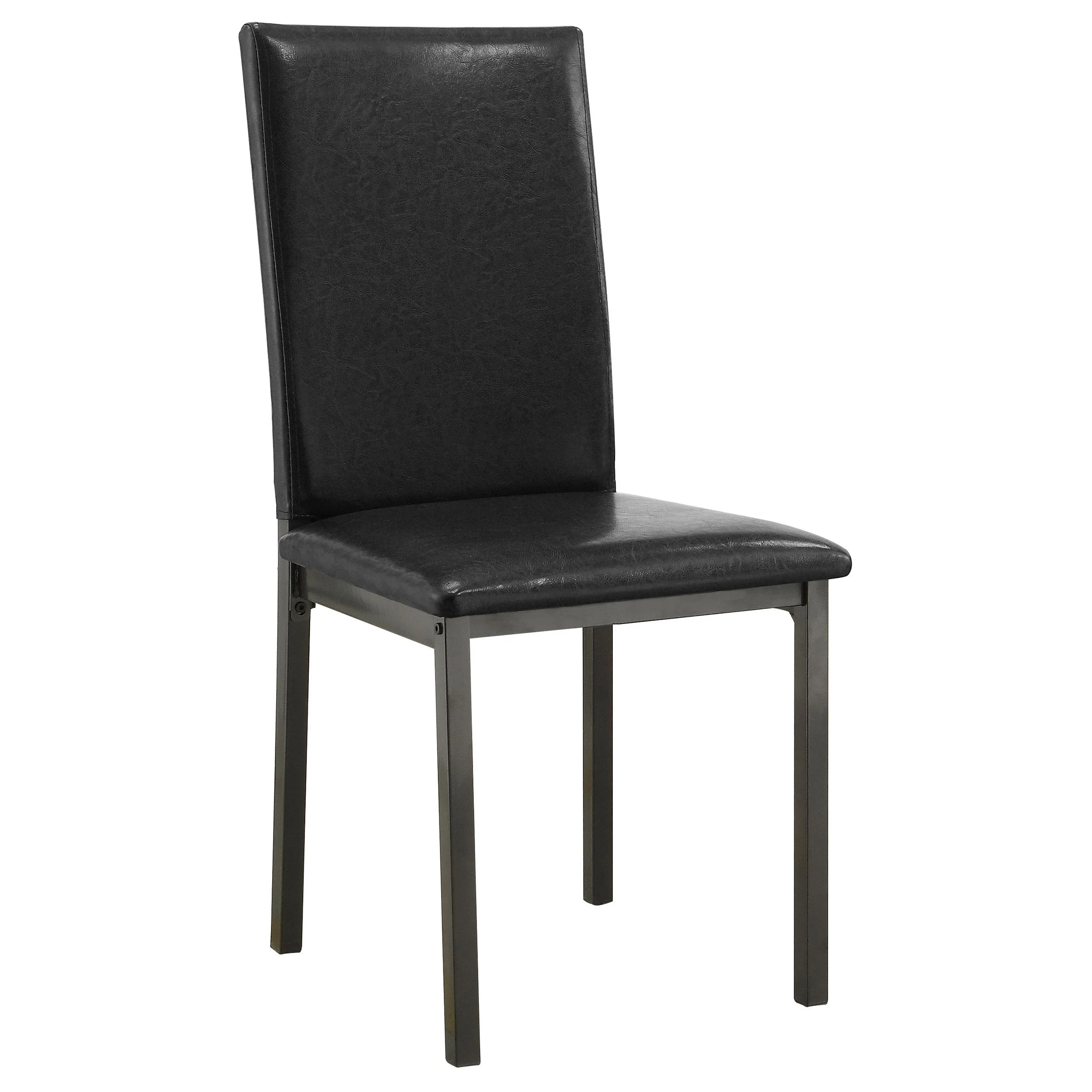 Coaster Furniture Garza 100612 Upholstered Dining Side Chair – Black (Set of 2)