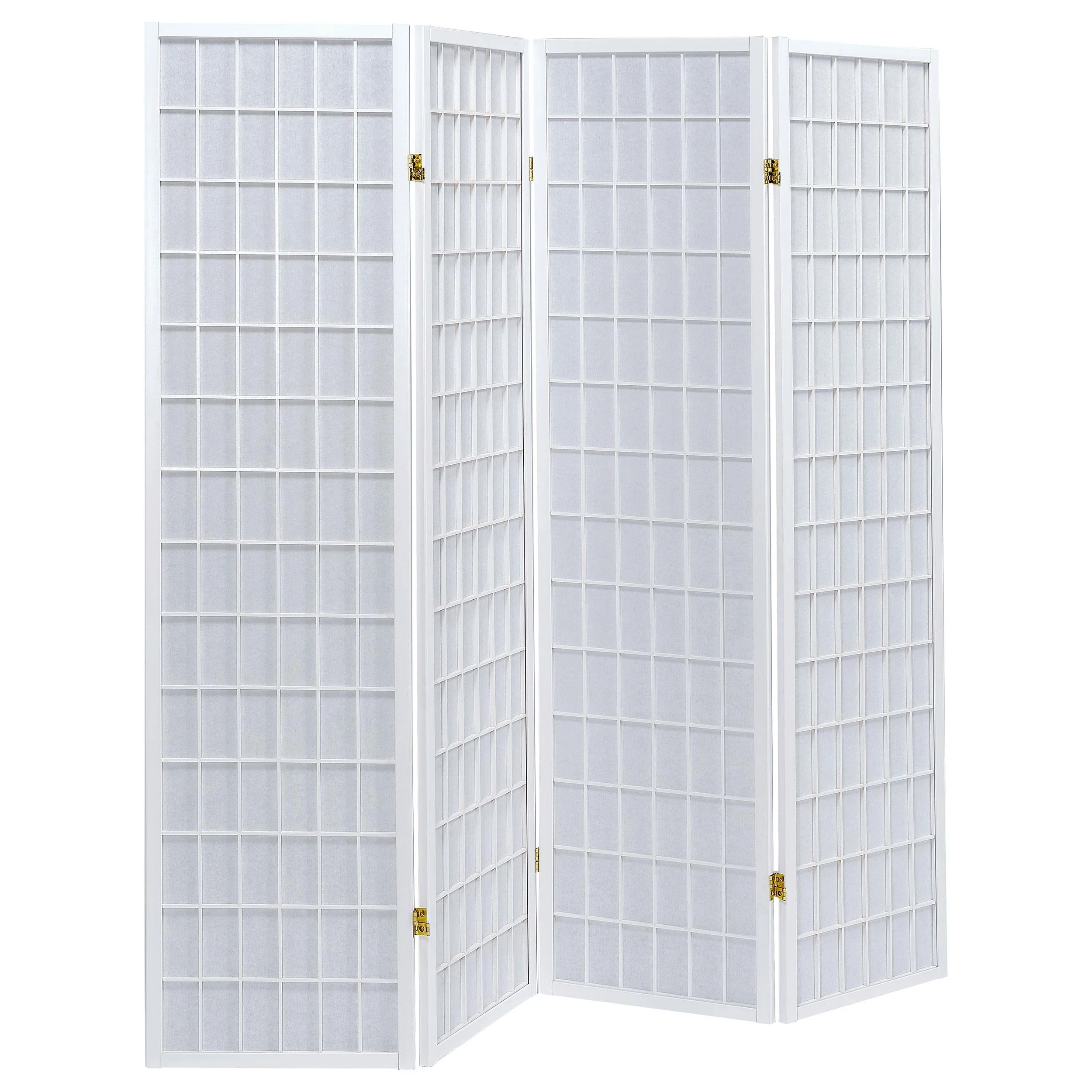 Coaster Furniture Roberto 902626 4-Panel Room Divider Folding Shoji Screen – White