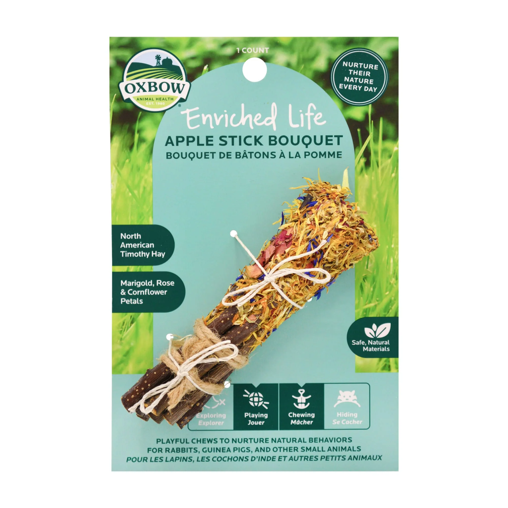 Oxbow Animal Health Enriched Life Apple Stick Bouquet, 0.12 lb. - Image 1
