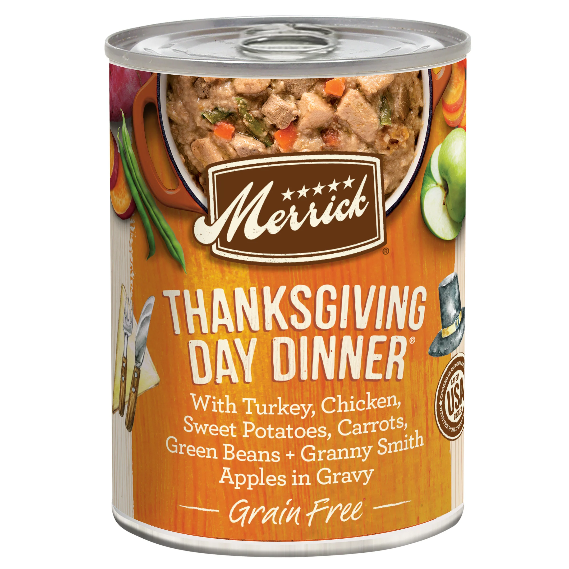 Merrick Thanksgiving Day Dinner Grain Free Wet Dog Food, 12.7oz Can - Image 1