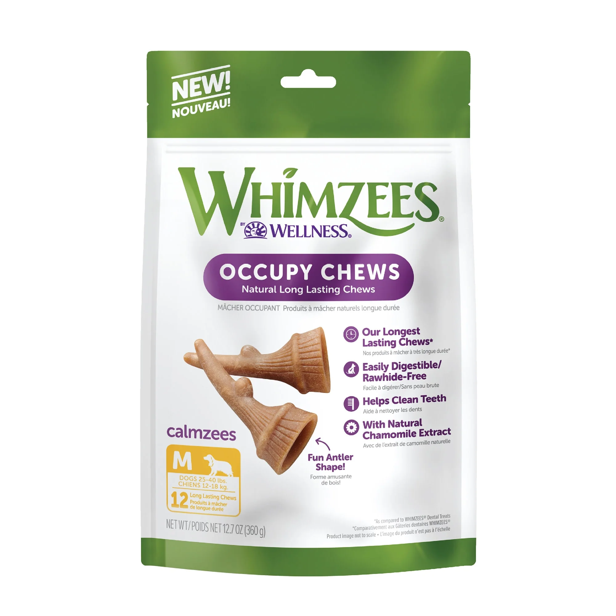 Whimzees Dental Occupy / Dental Chews, 12.7 oz, 12ct - Image 1