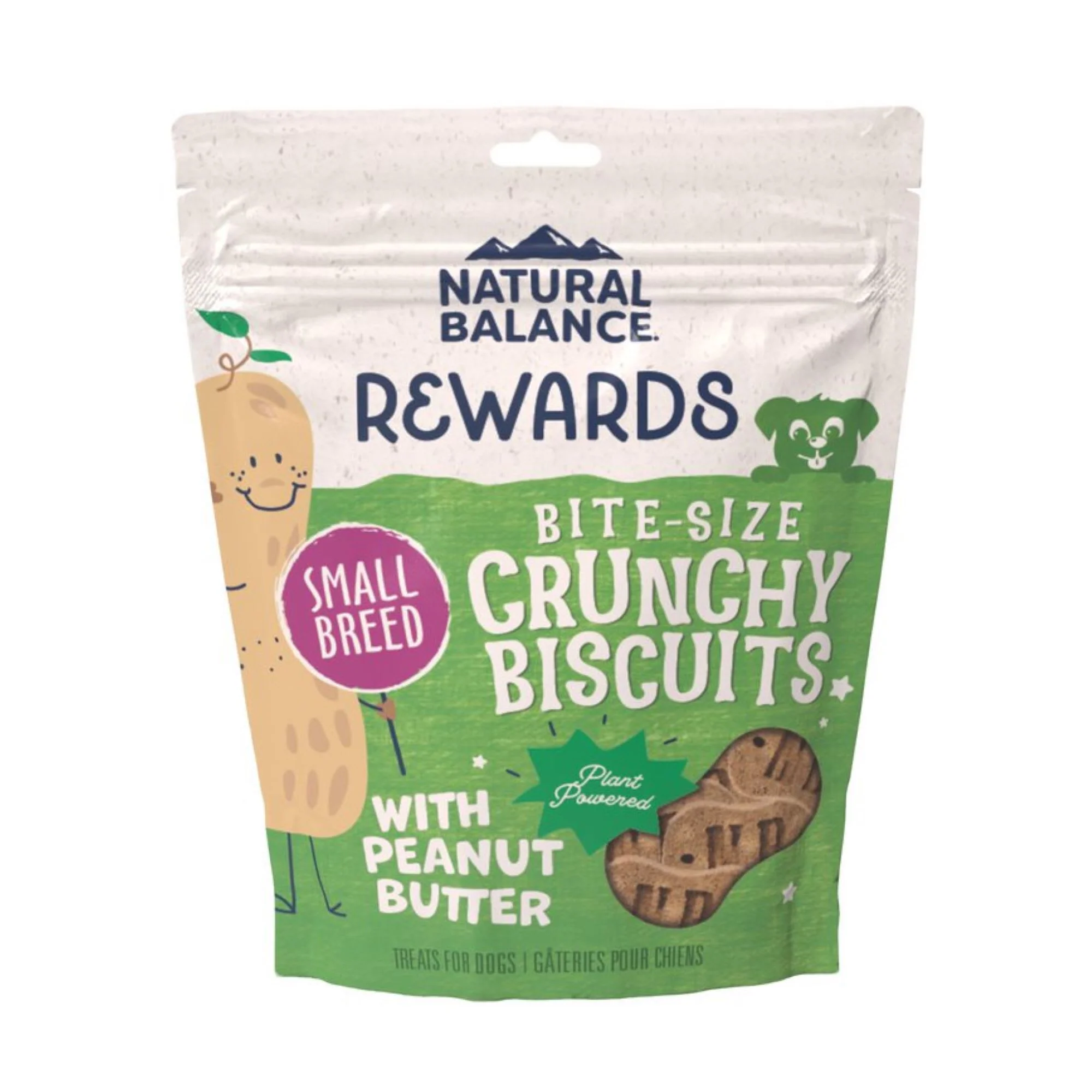 Natural Balance Crunchy Biscuits Small Breed With Peanut Butter Dog Treats, 8 oz. - Image 1