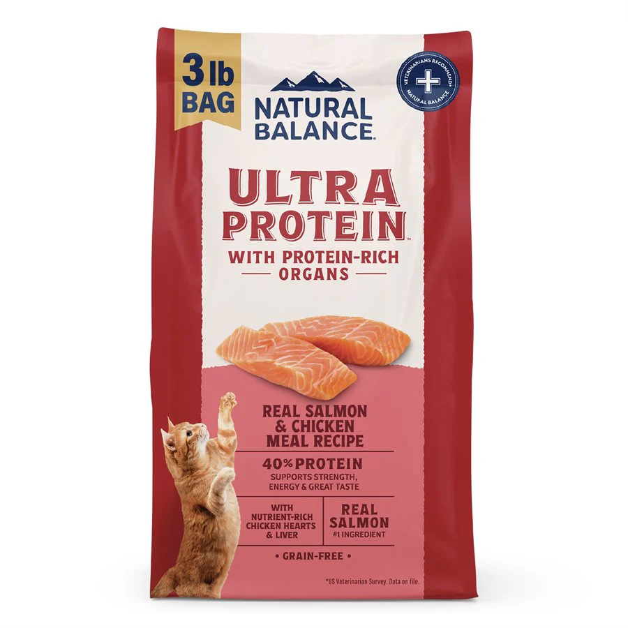 Natural Balance Ultra Protein Cat Salmon & Chicken Meal 3LB - Image 1