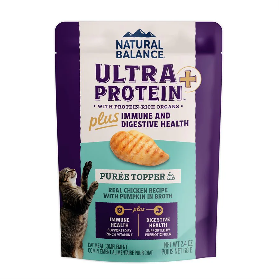 Natural Balance Ultra Protein Cat Plus Immune + Digestive Chicken & Organ Meats Puree 2.4oz - Image 1