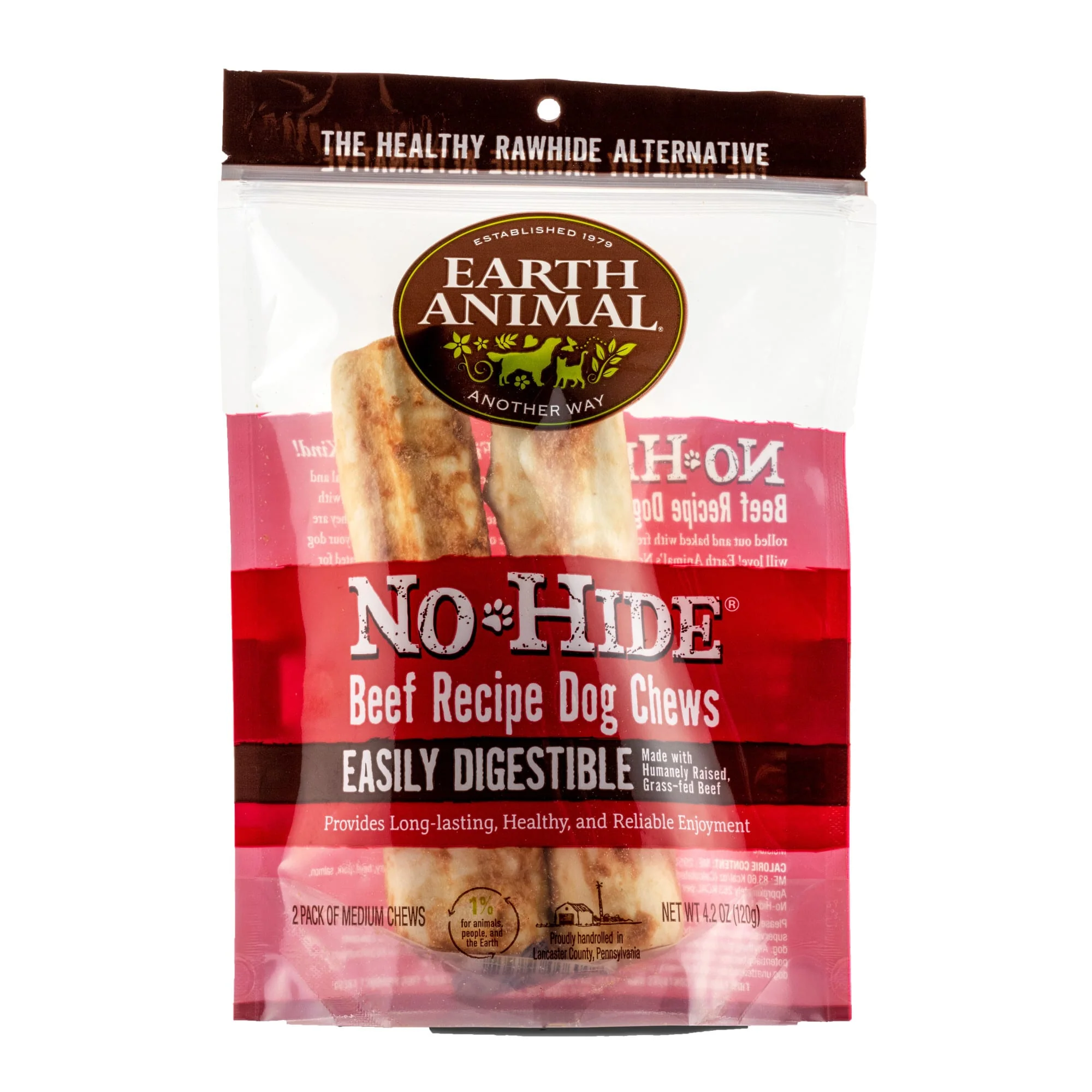 Earth Animal Wellness & Longevity Solutions No-Hide 7 Beef Dog Chews - Image 1