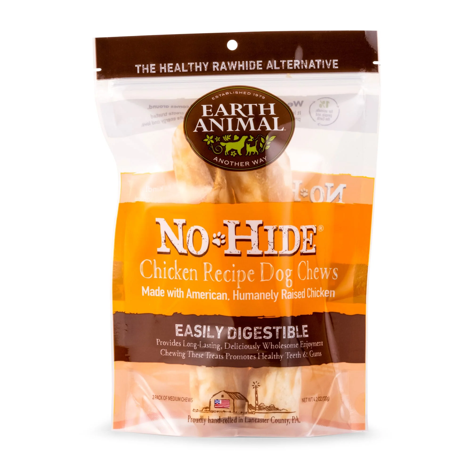 Earth Animal Wellness & Longevity solutions No-Hide 7 Chicken Dog Chews - Image 1