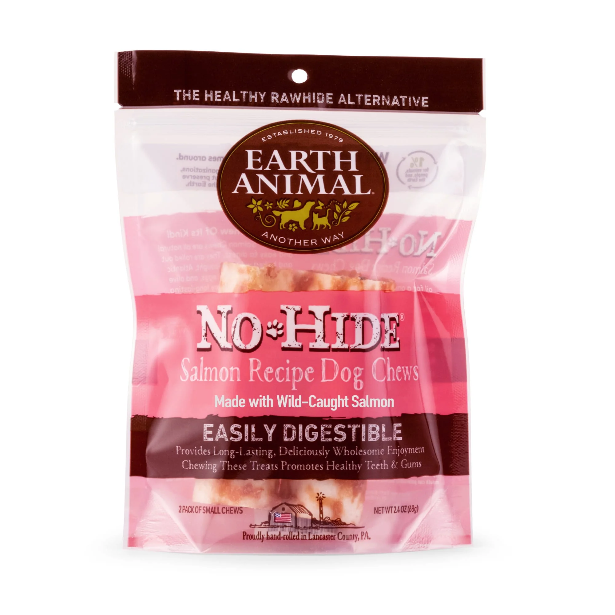 Earth Animal Wellness & Longevity Solutions No-Hide 4 Salmon Dog Chews - Image 1