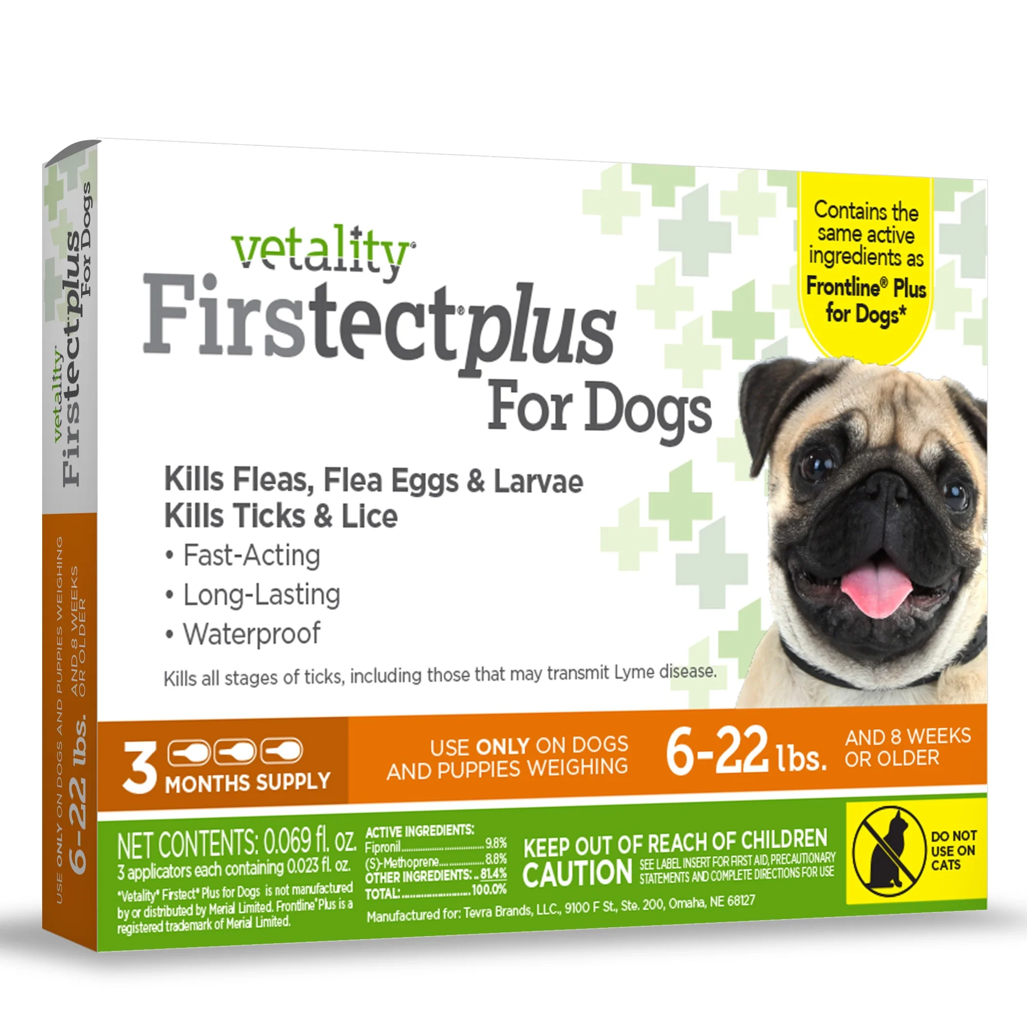 Vetality Firstect Plus For Dogs 6-22lb 3pk - Image 1