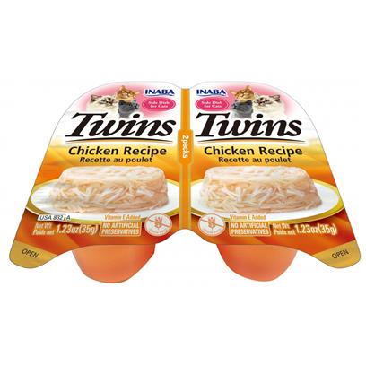 Inaba Cat Twin Cups Chicken Recipe Cat Food Topper 2.46-oz - Image 1