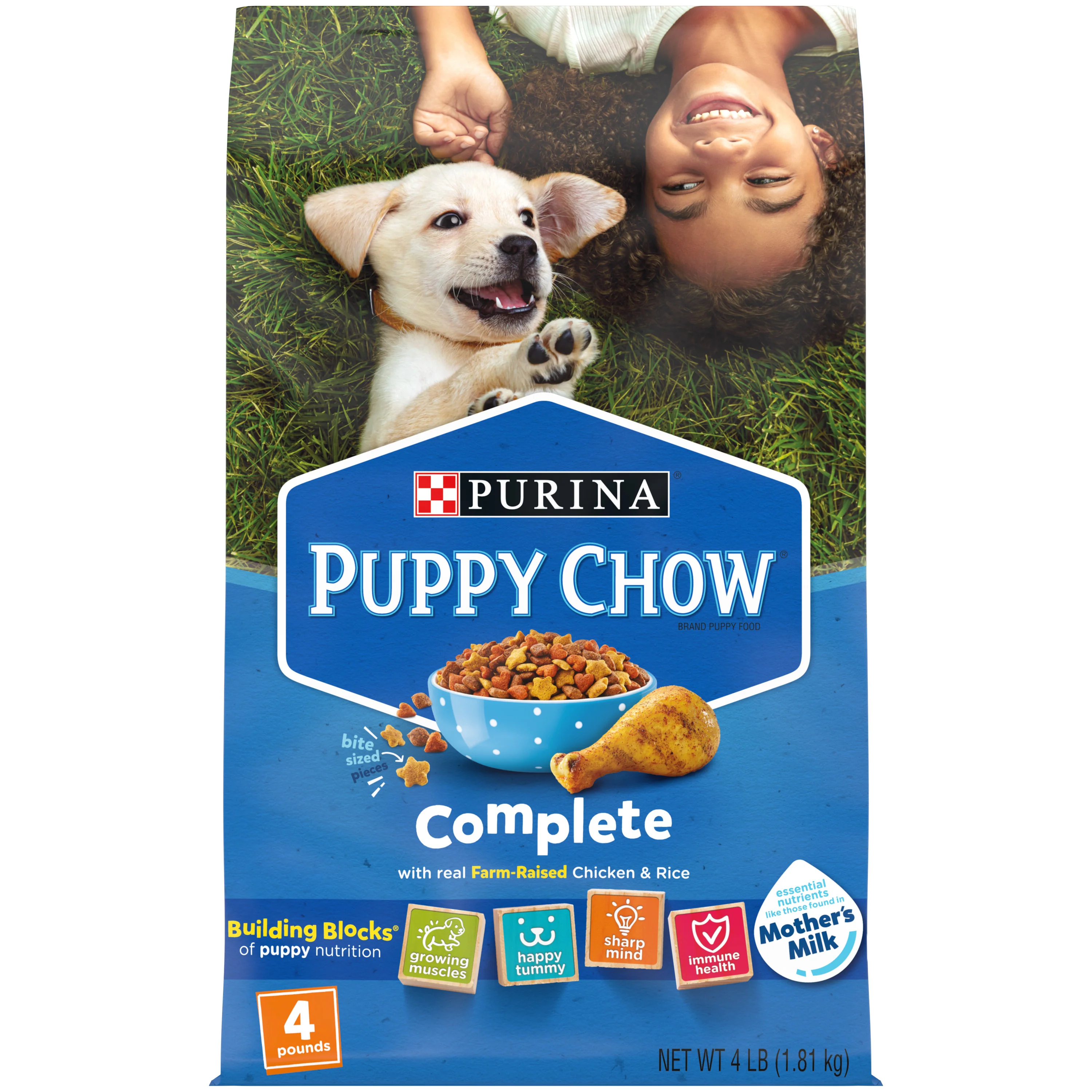 Purina Puppy Chow High Protein Dry Puppy Food, Complete With Real Chicken 4lb - Image 1