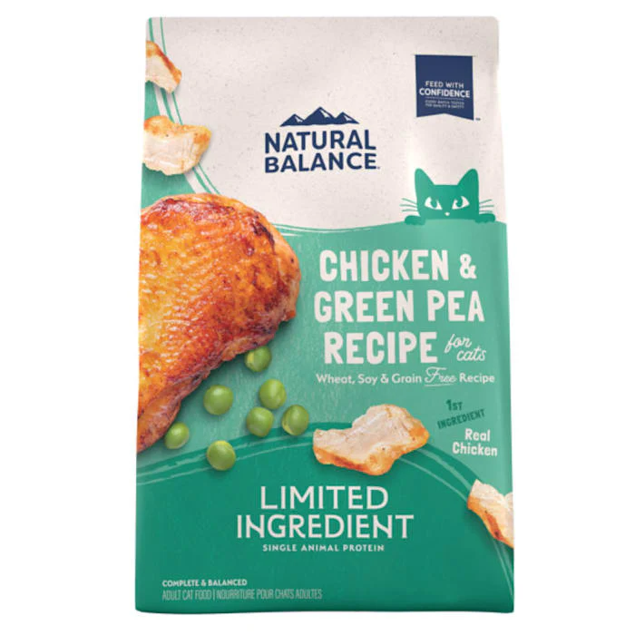 Natural Balance Limited Ingredient Grain Free Chicken & Green Pea Recipe Dry Cat Food, 4 lbs. - Image 1