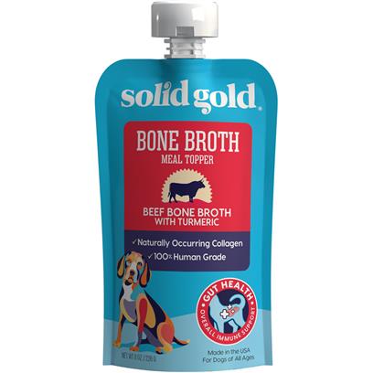 SOLID GOLD Beef Bone Broth W/ Turmeric Dog Food Meal Topper 12 Pack BB: 01/23 - Image 1