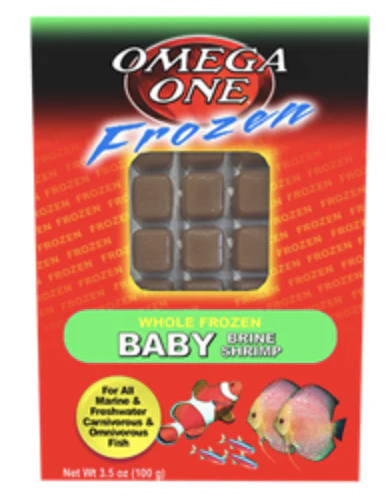 Omega One Frozen Baby Brine Shrimp Cube Pack 3.5oz - Image 1