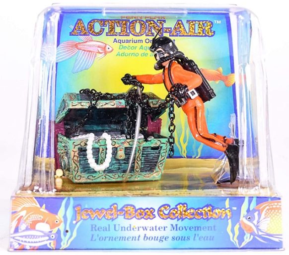 Penn Plax Action Aerating Treasure Diver - Image 1