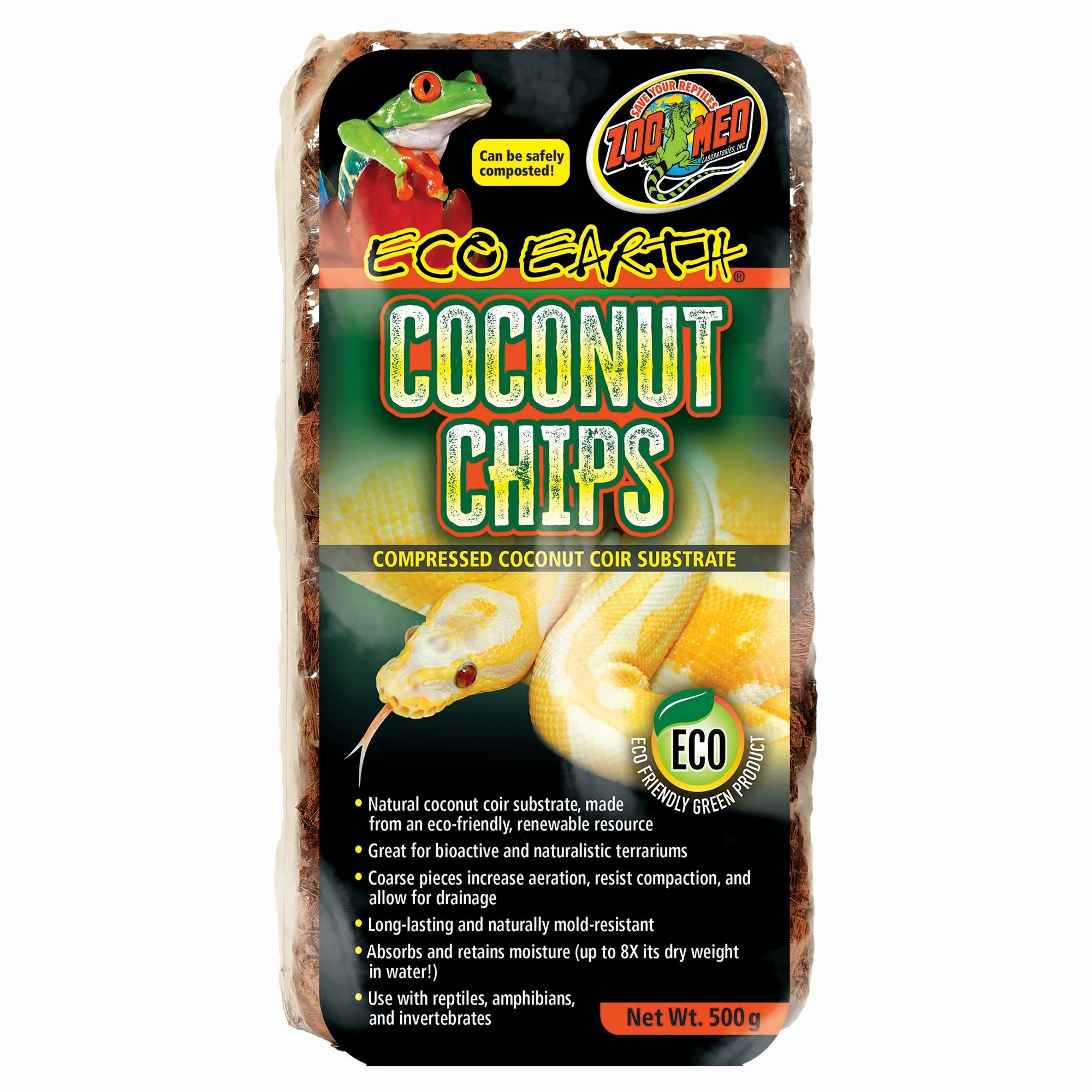 Zoo Med Eco Earth Compressed Coconut Chips 1500g - Image 1