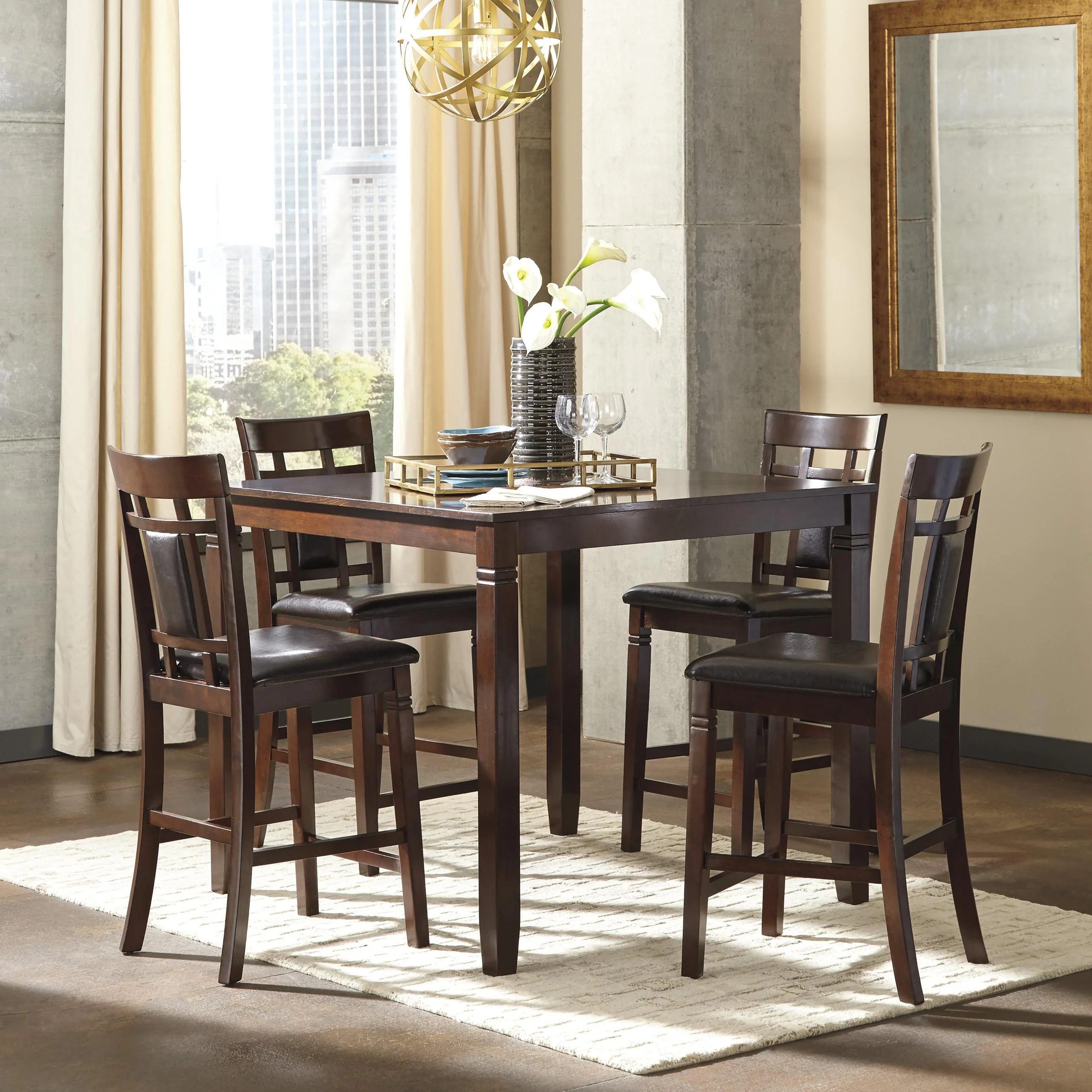 Signature Design by Ashley Bennox 5 pc Counter Height Dinette D384-223 - Image 3