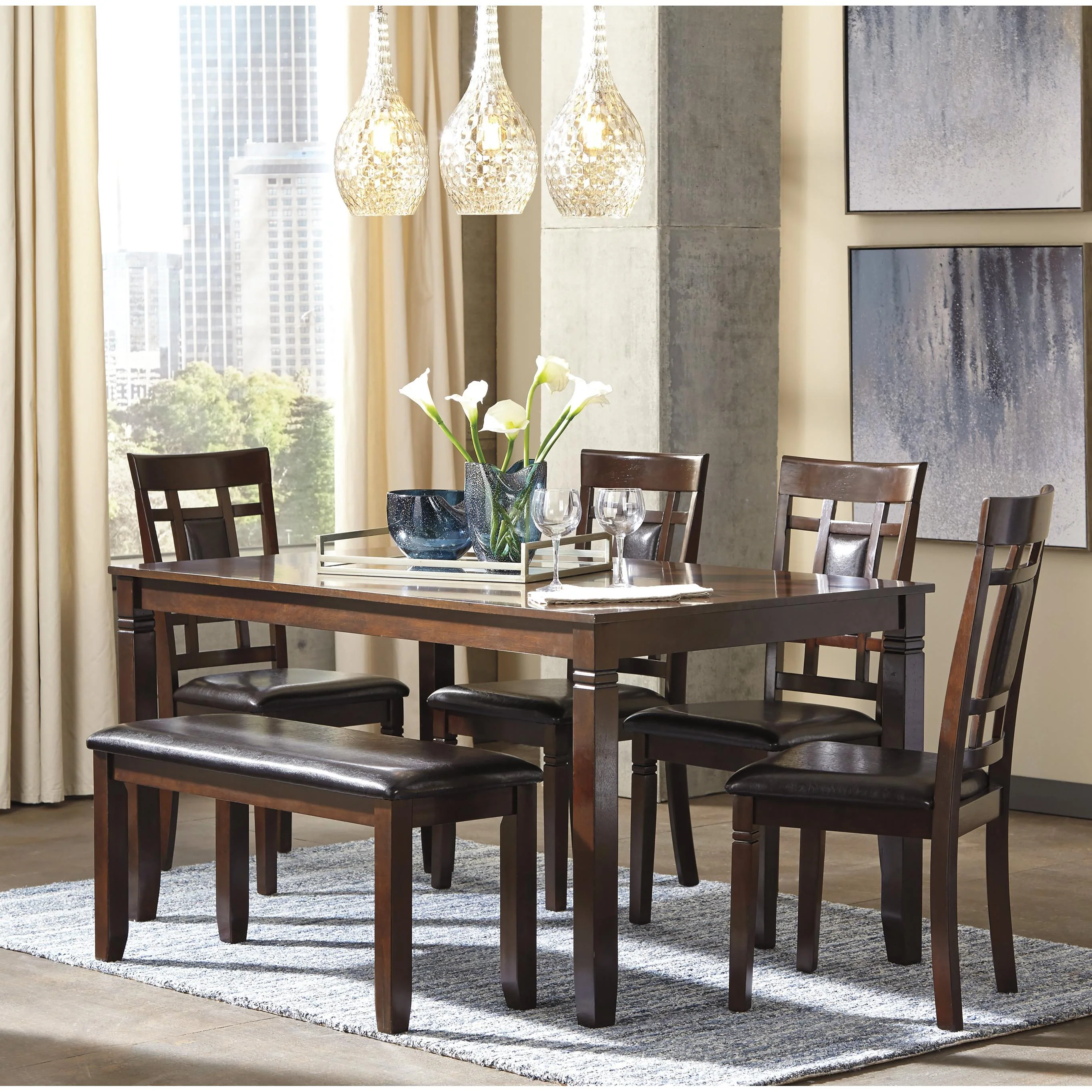 Signature Design by Ashley Bennox 6 pc Dinette D384-325 - Image 3