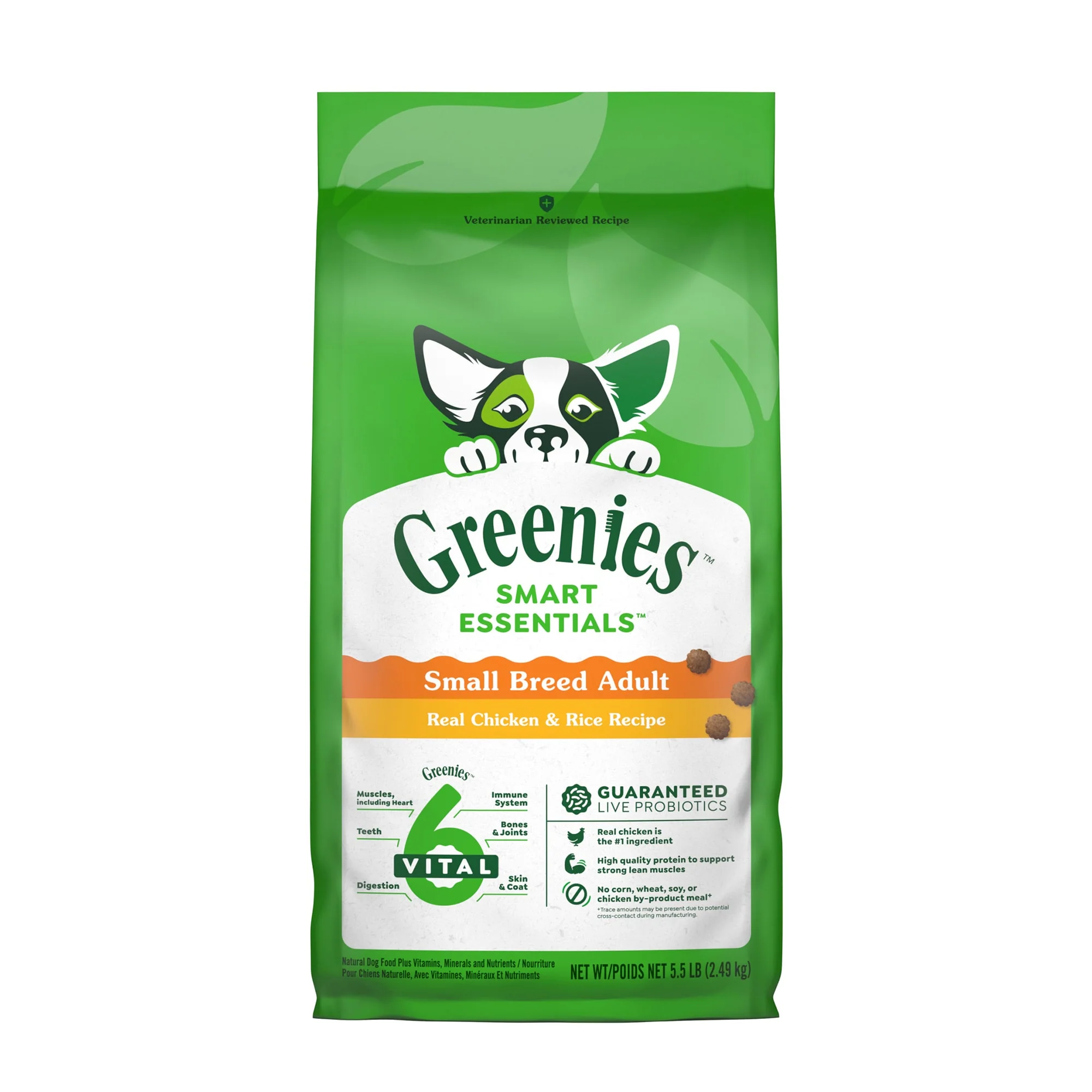 Greenies Smart Essentials Chicken & Rice Recipe Small Breed Adult Dry Dog Food 5.5lb - Image 1