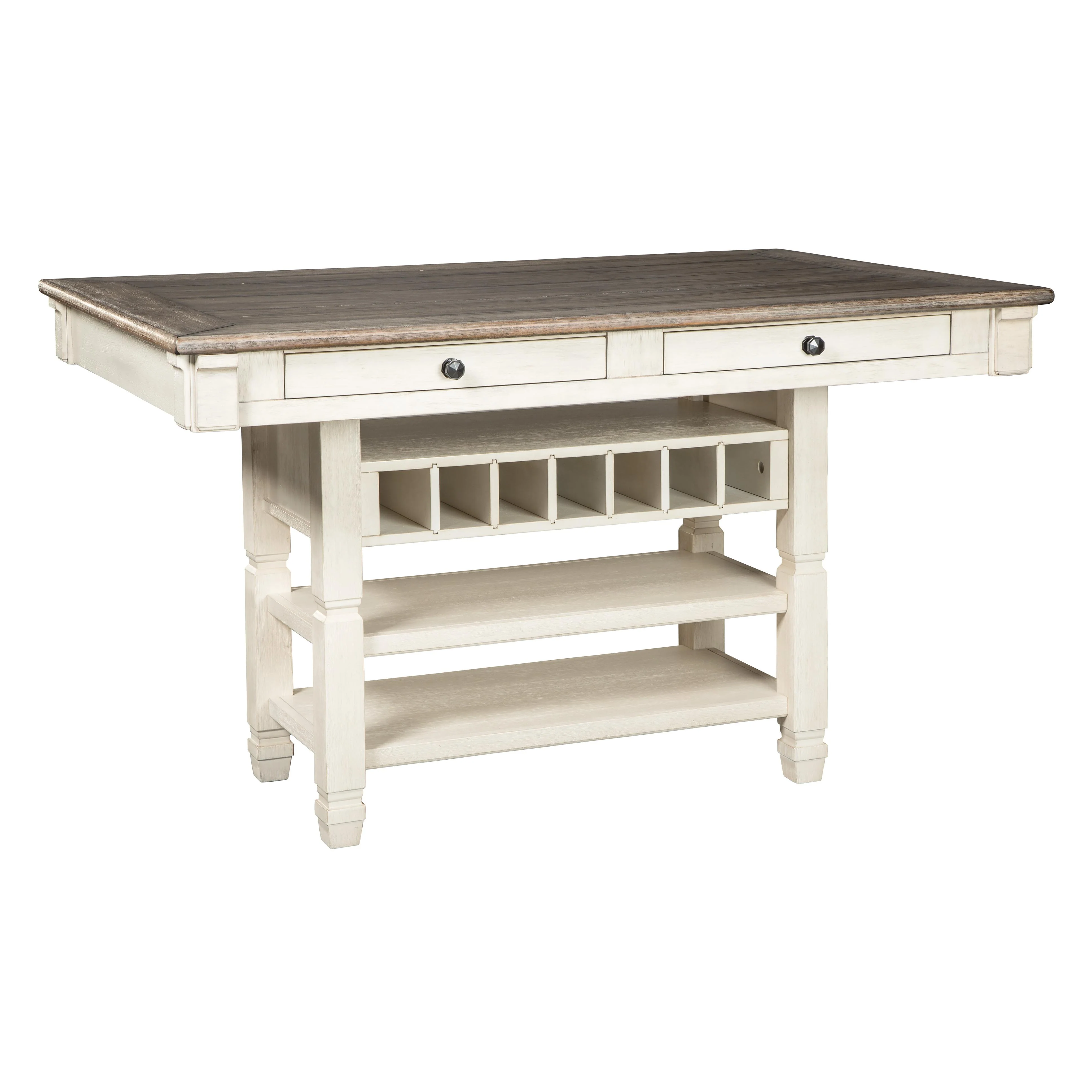 Signature Design by Ashley Bolanburg Counter Height Dining Table with Pedestal Base D647-32 - Image 2