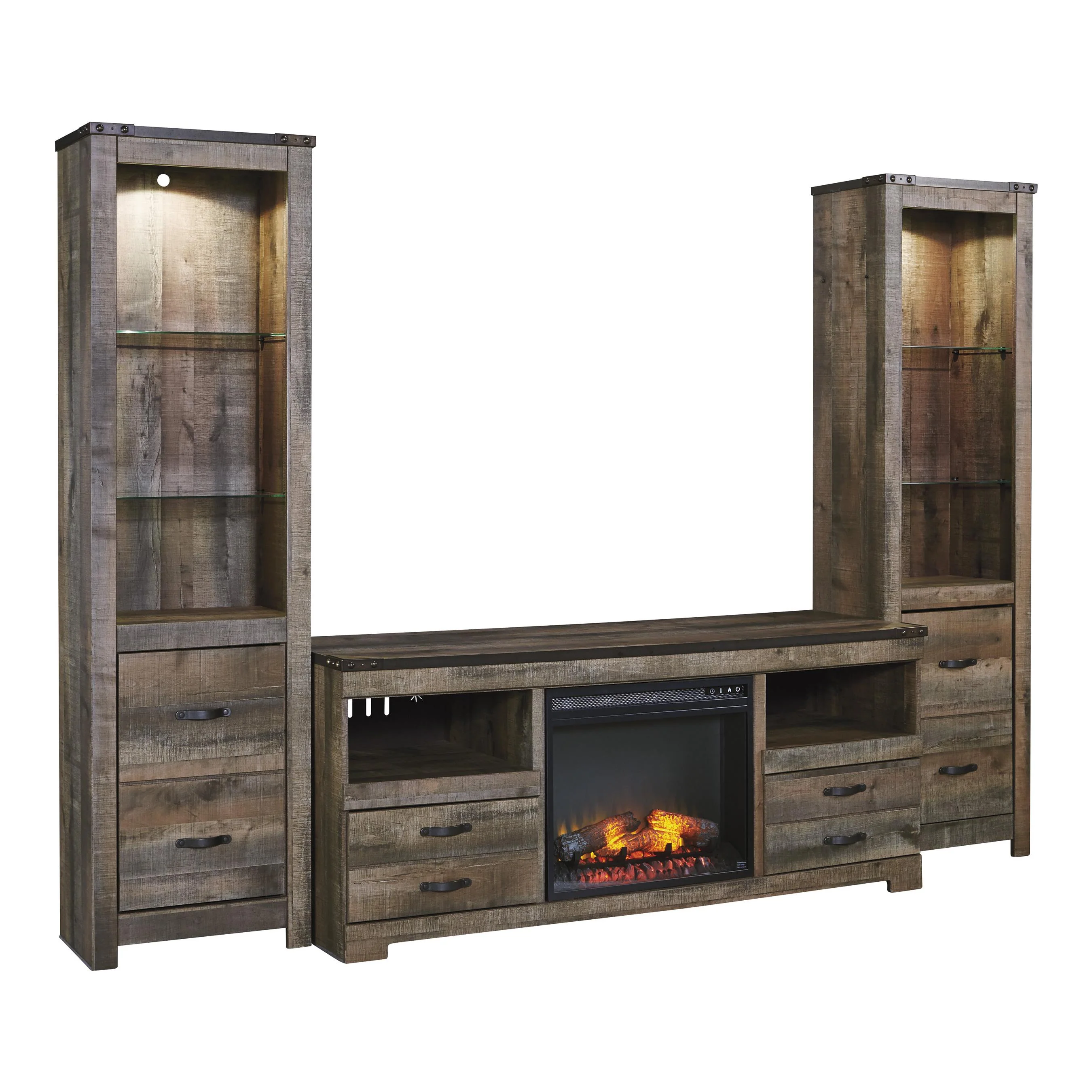 Signature Design by Ashley Trinell W446W18 3 pc Entertainment Center - Image 2