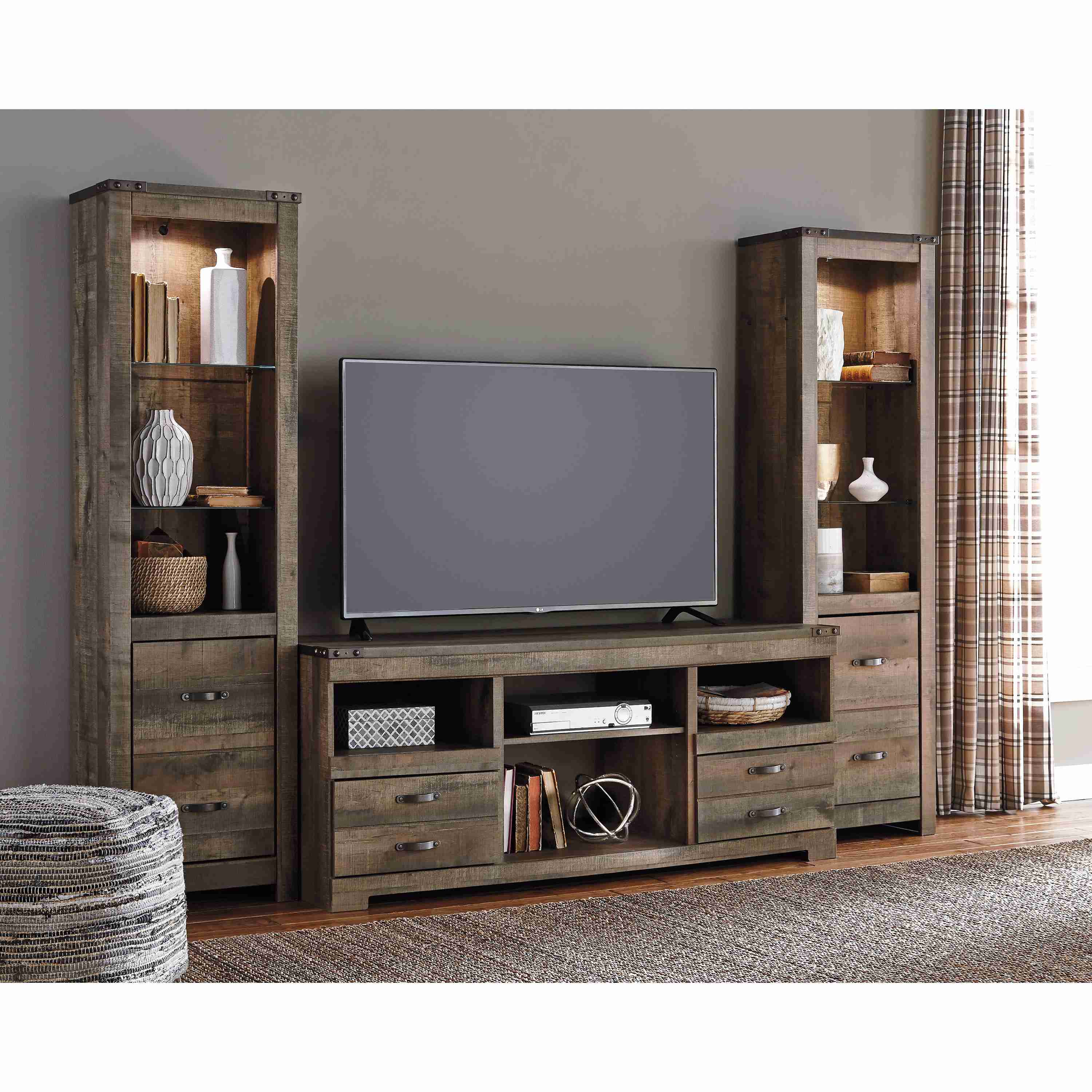 Signature Design by Ashley Trinell W446W18 3 pc Entertainment Center - Image 3