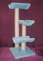 Aruba Cat Furniture #7 51in Three Tier Curved Top with Sissal Scratcher - Image 1