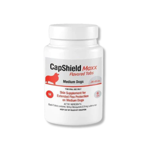 Capshield Maxx Beef Flavored Flea Tablets for Dogs 6ct 26-45lb - Image 1