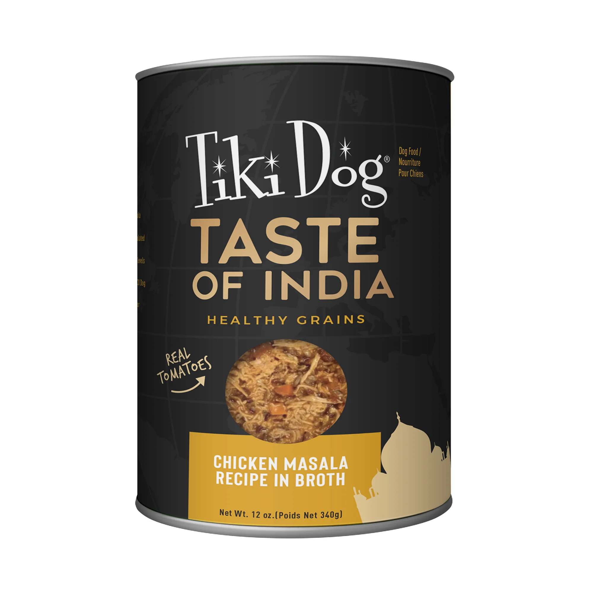 Tiki Dog Taste of the World Wet Dog Food, India Chicken Masala, 12oz Can - Image 1