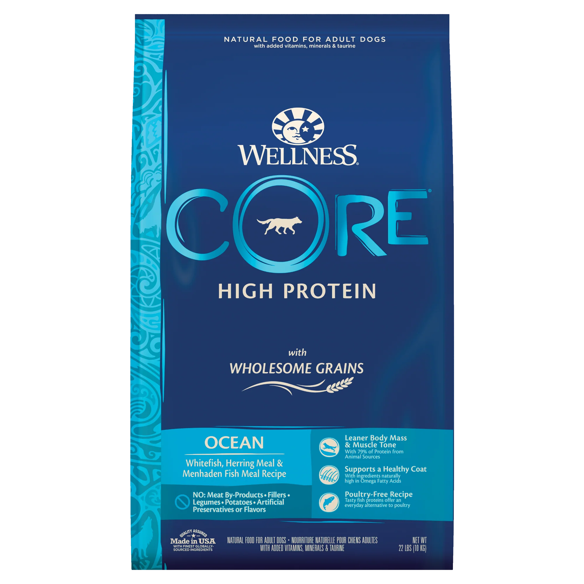 Wellness CORE Wholesome Grains Ocean Recipe 22lb Bag - Image 1