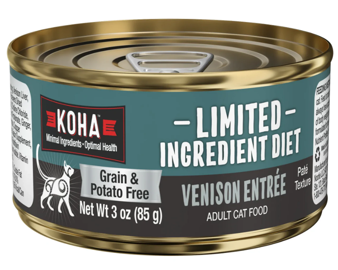 Koha Limited Ingredient Diet Venision Pate Wet Cat Food 3oz - Image 1