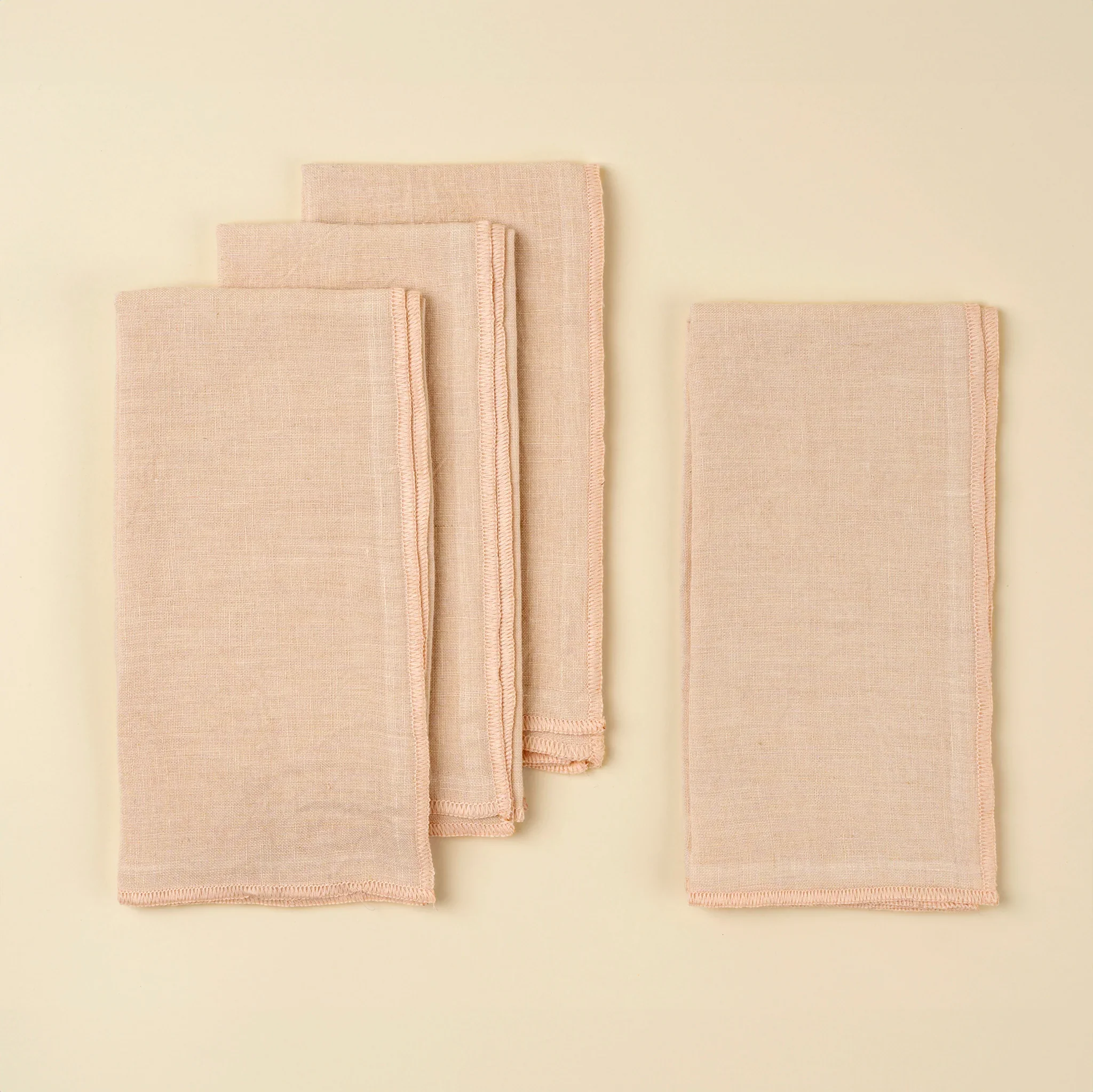 Pale Pink Napkins S/4 - Image 3