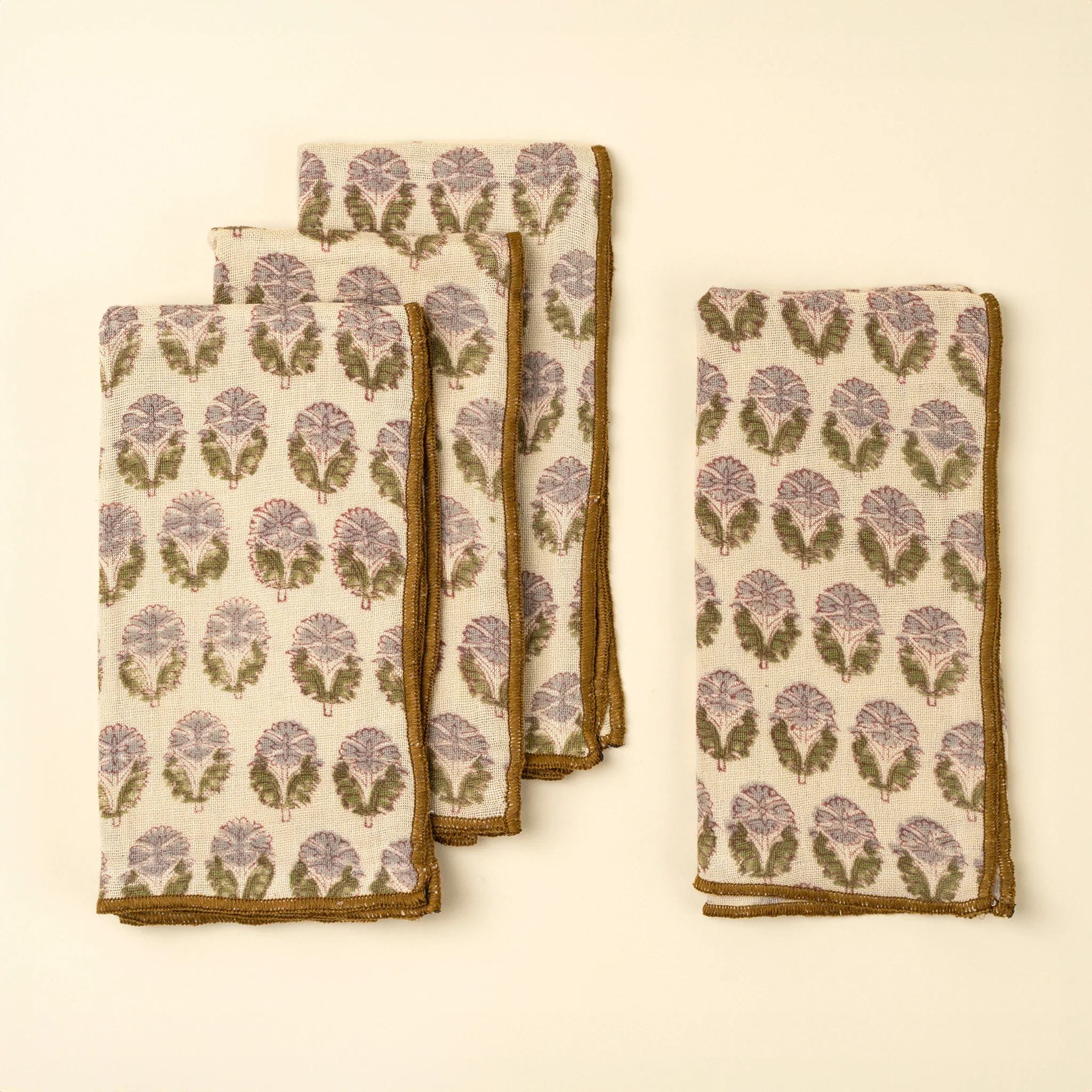 Nandini Block Print Napkins S/4 - Image 1